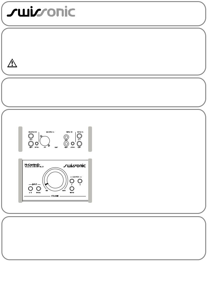 Thomann M-Control Quick Start Guide