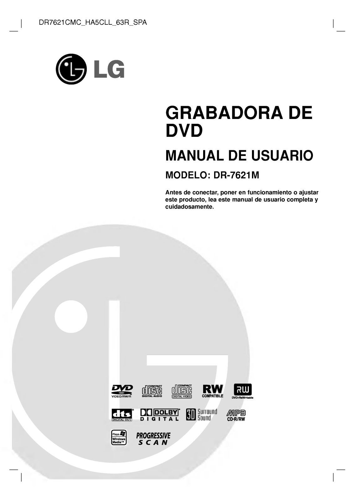LG DR7621CMC User Manual
