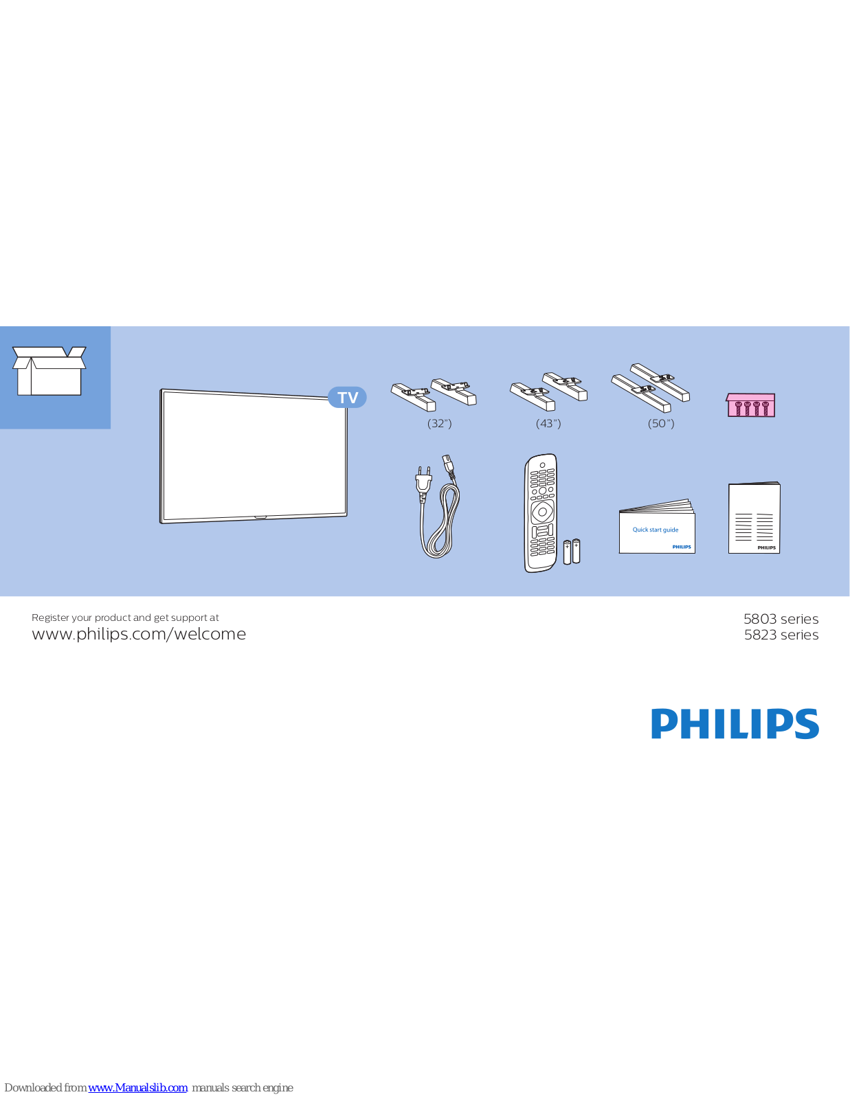 Philips 5823 series, 5803 series Quick Start Manual