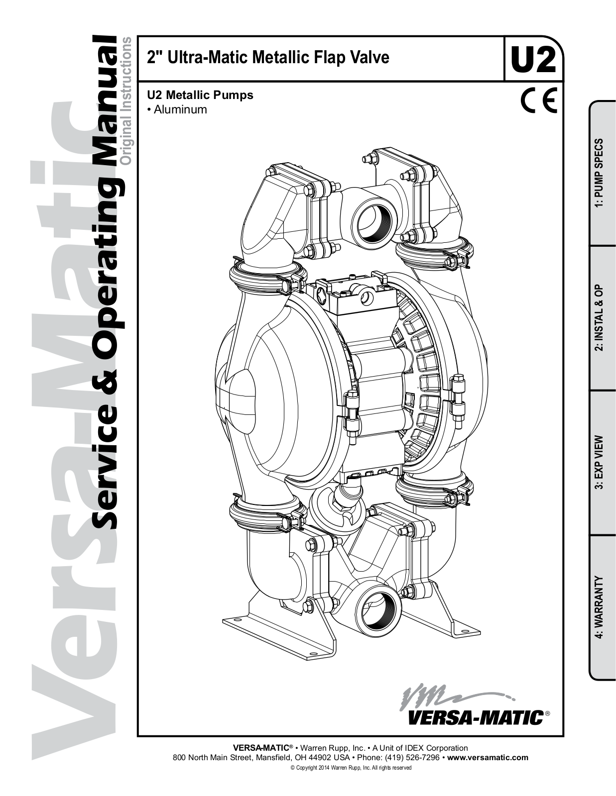 Versa-Matic 2 Ultra-Matic Metallic Flap Valve User Manual