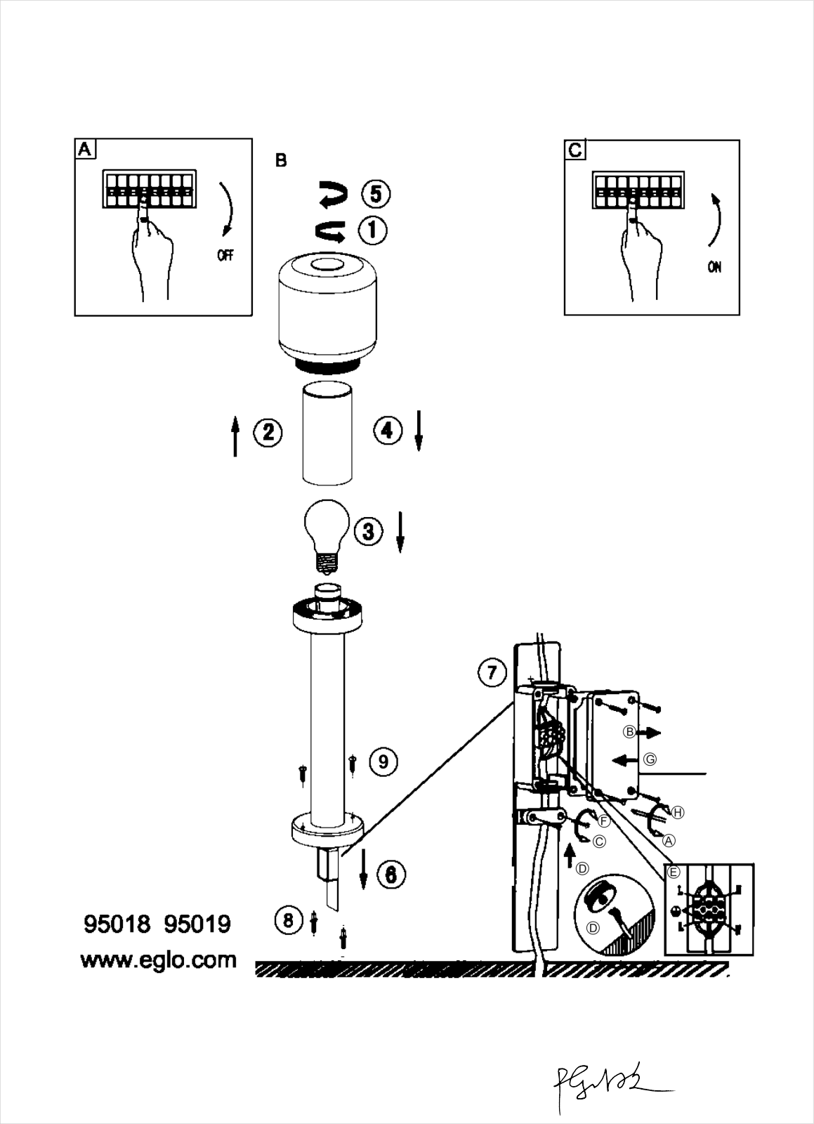 Eglo 95018 Service Manual