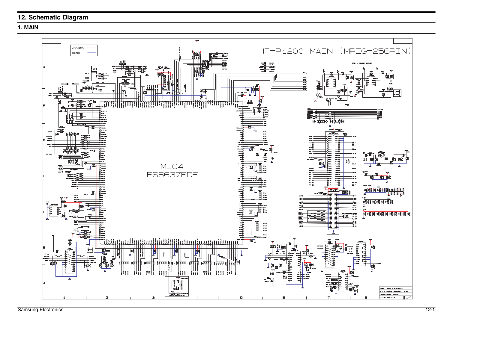 Samsung HT-P1200 Schematic