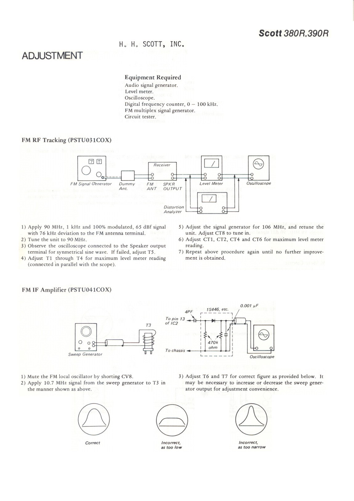 Scott 380R, 390R Service Manual