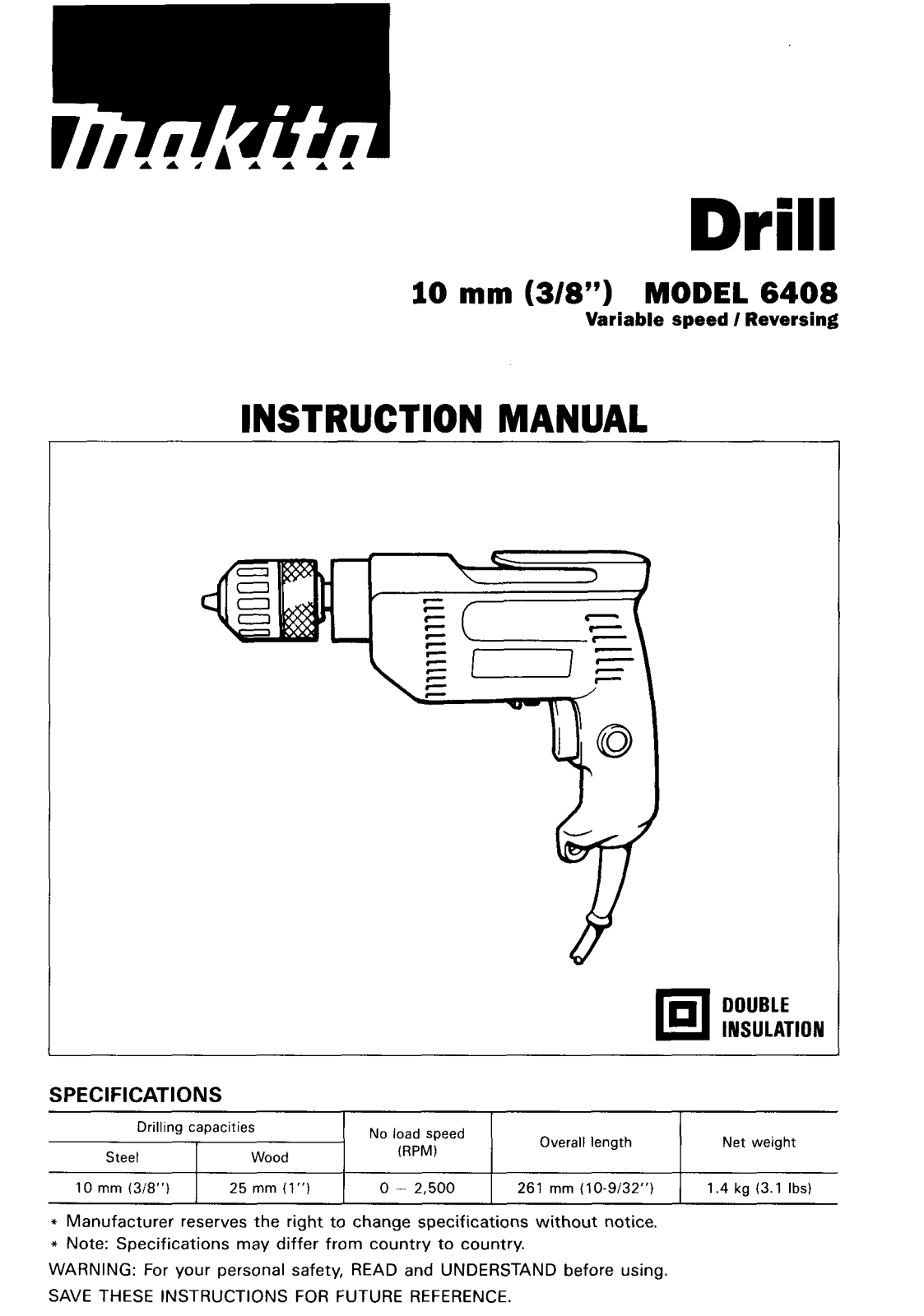 Makita 6408 User guide - ManualMachine.com
