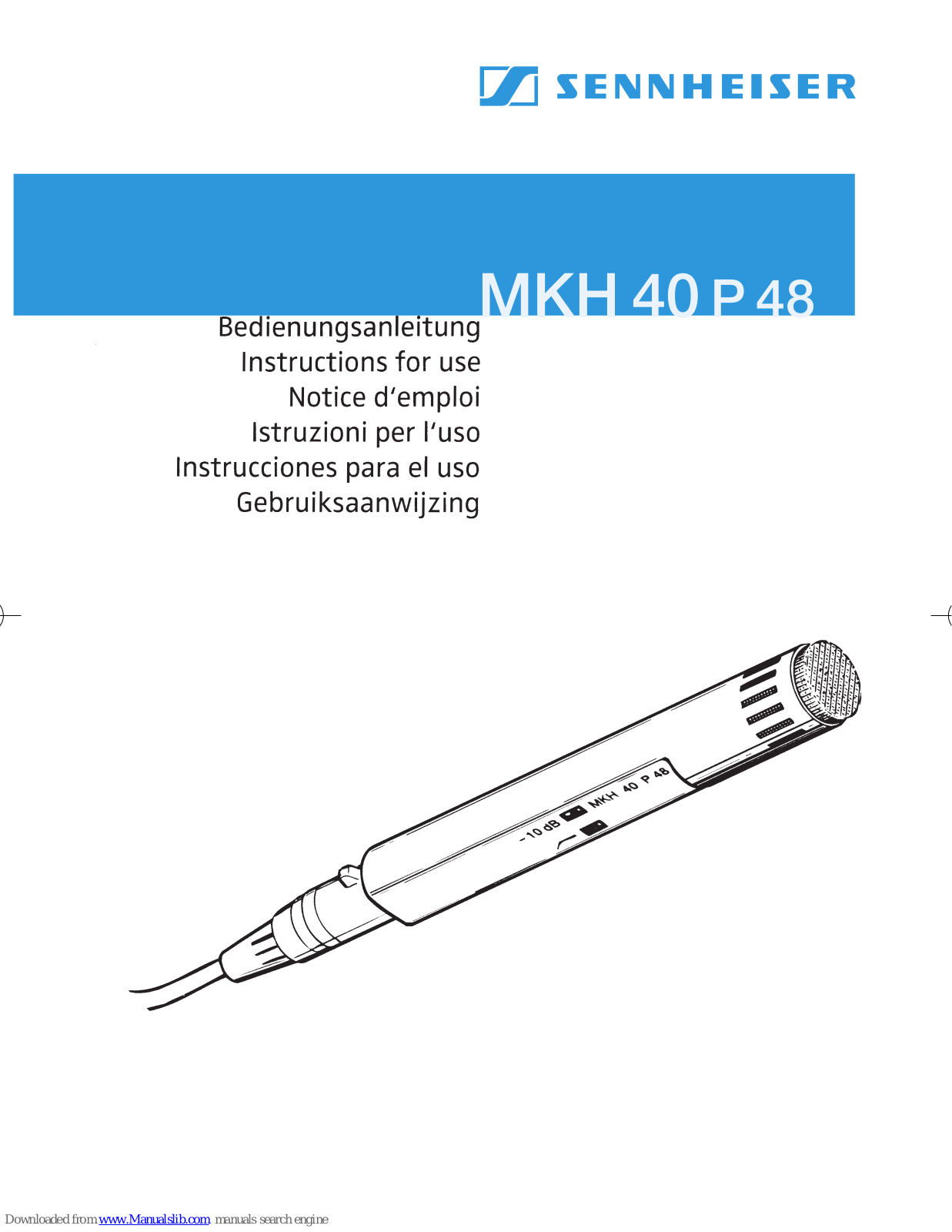 Sennheiser MKH 40 P 48 - 06-04, MKH 40-P48 User Manual