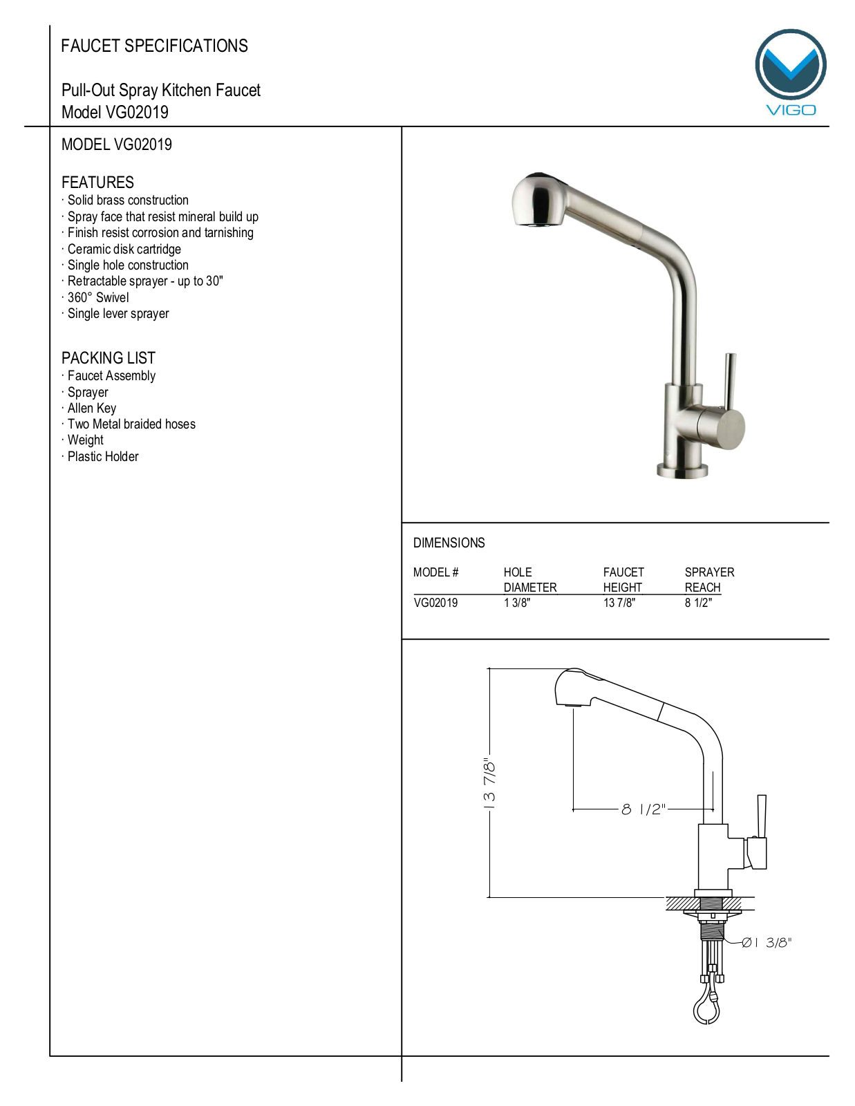 Vigo VG02019 User Manual