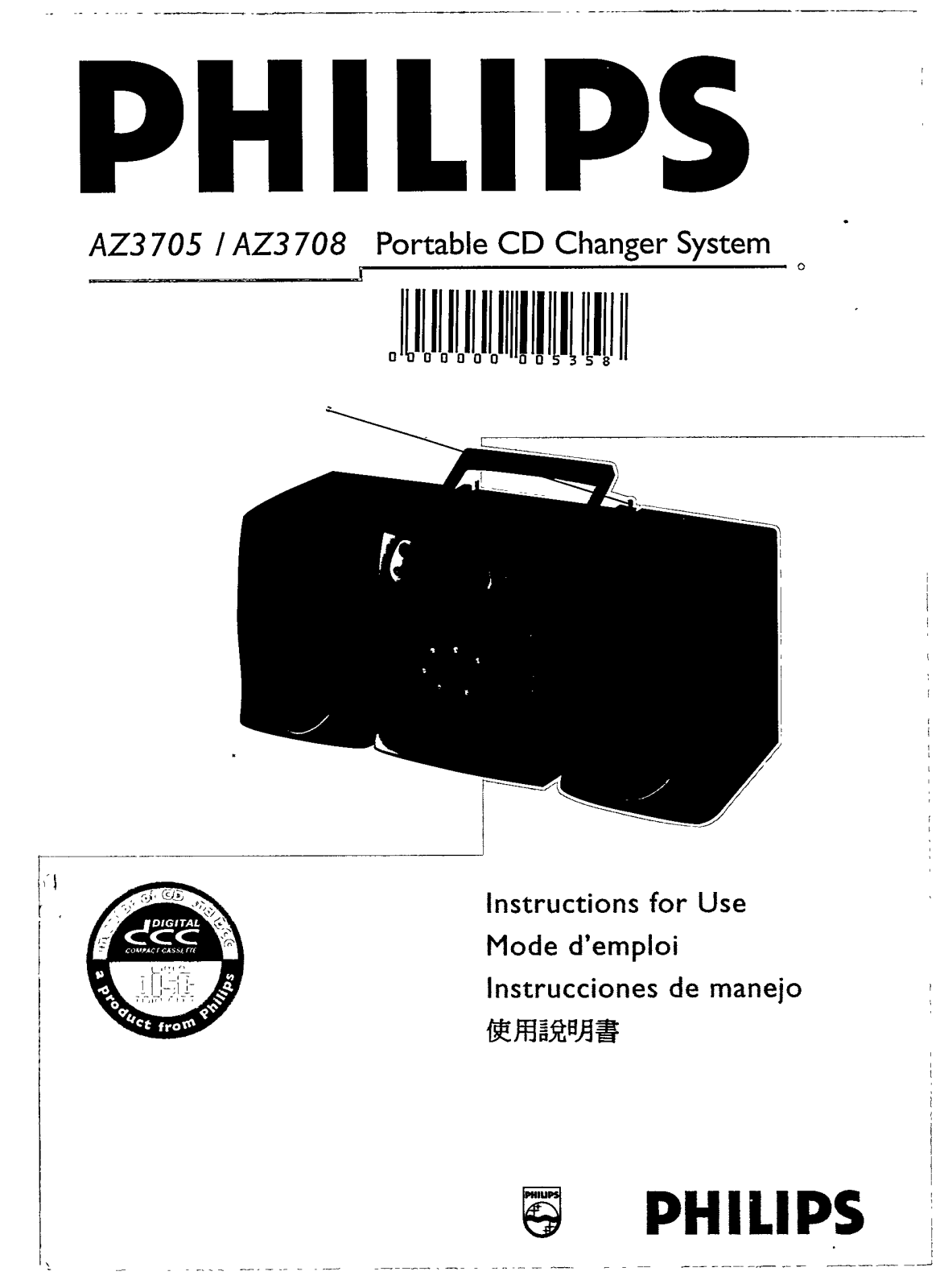 Philips AZ3708/17, AZ3705/17, AZ3705/00, AZ3708/01 User Manual