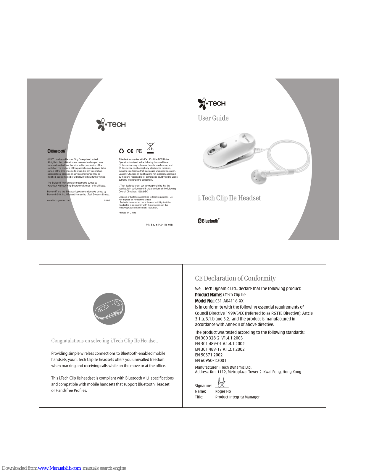i. Tech Dynamic Clip IIe User Manual
