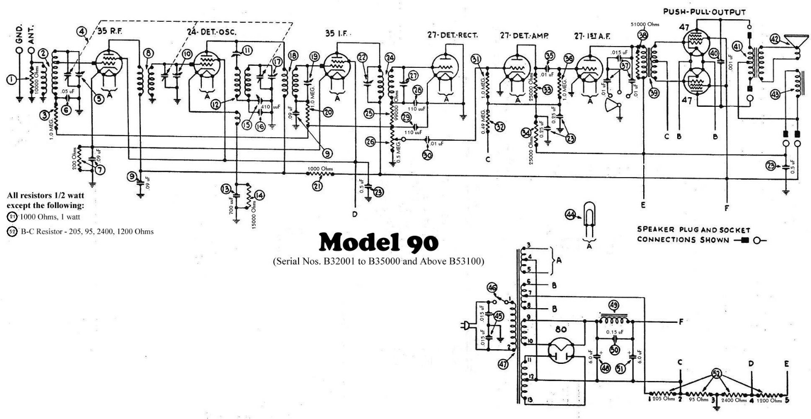 Philco 90c schematic