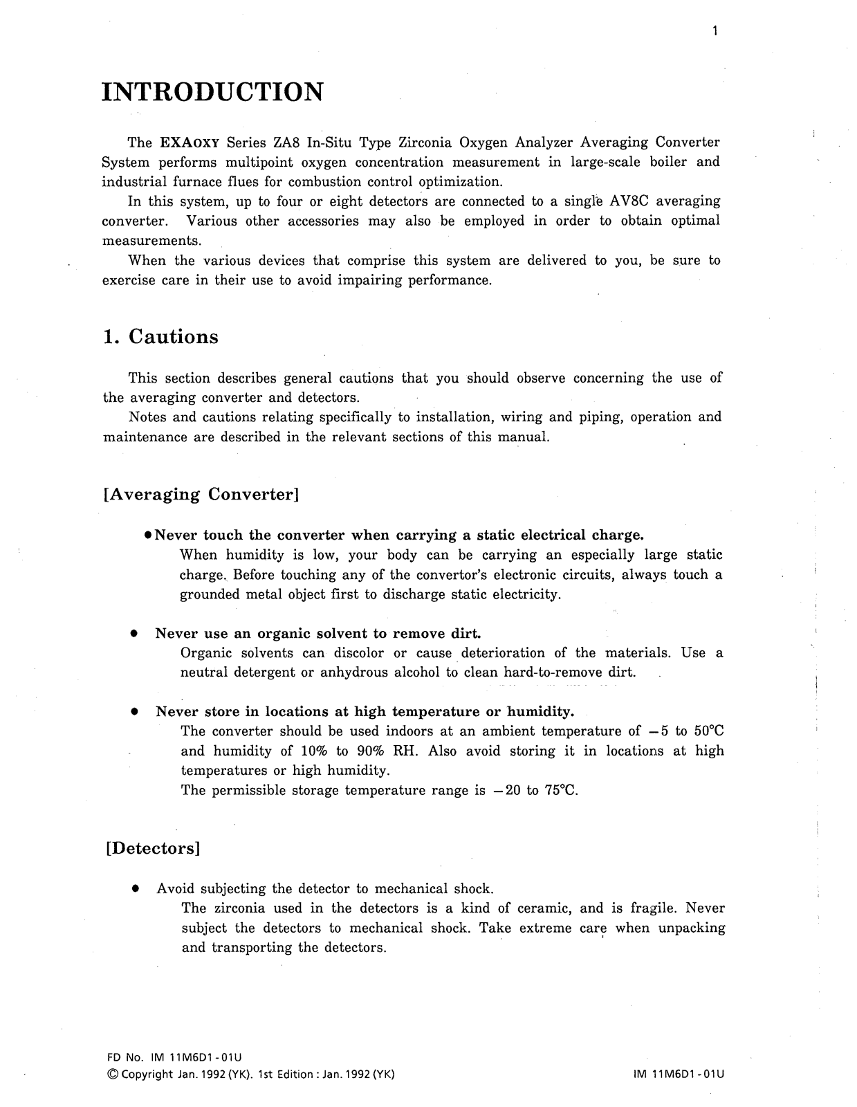 YOKOGAWA ExaOxy User's Manual