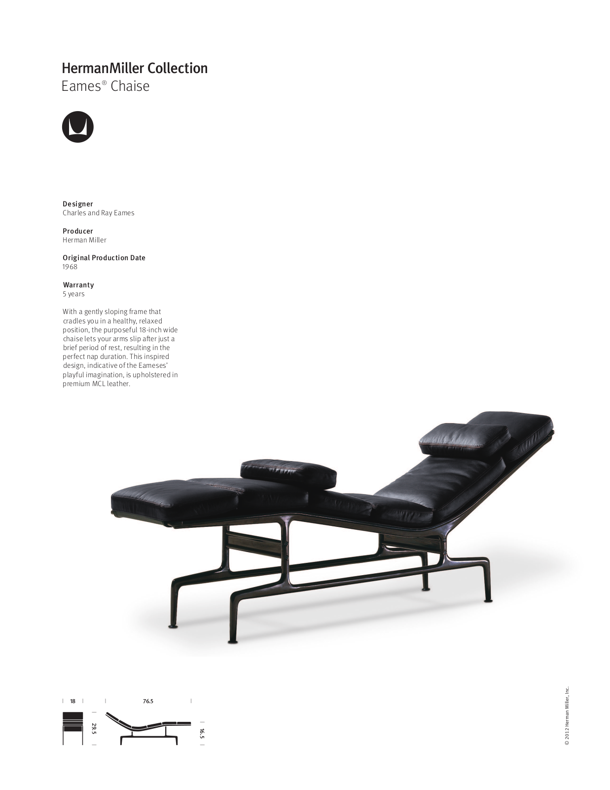 Herman Miller Eames Chaise User Manual