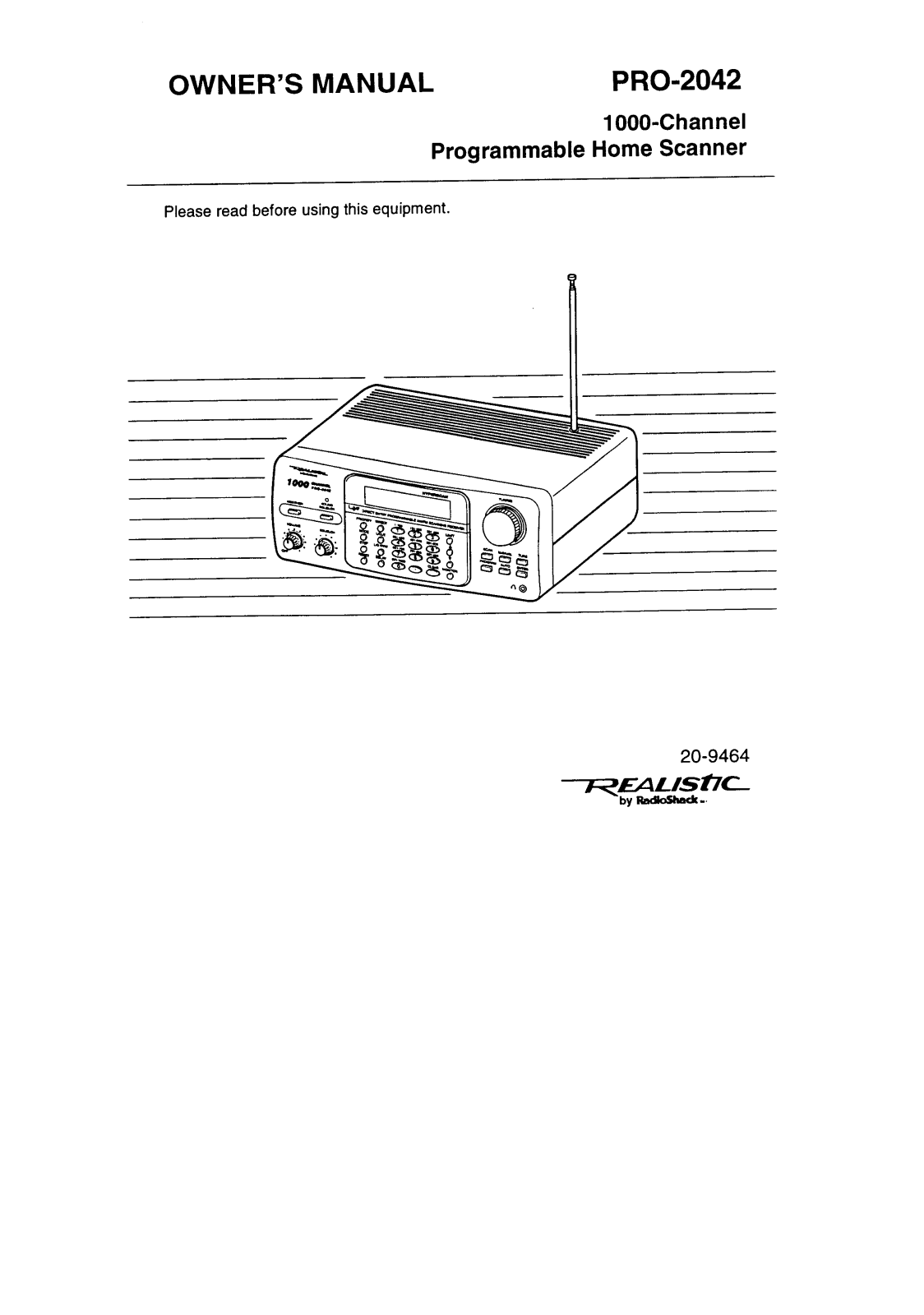 RadioShack PRO-2042 Owners Manual