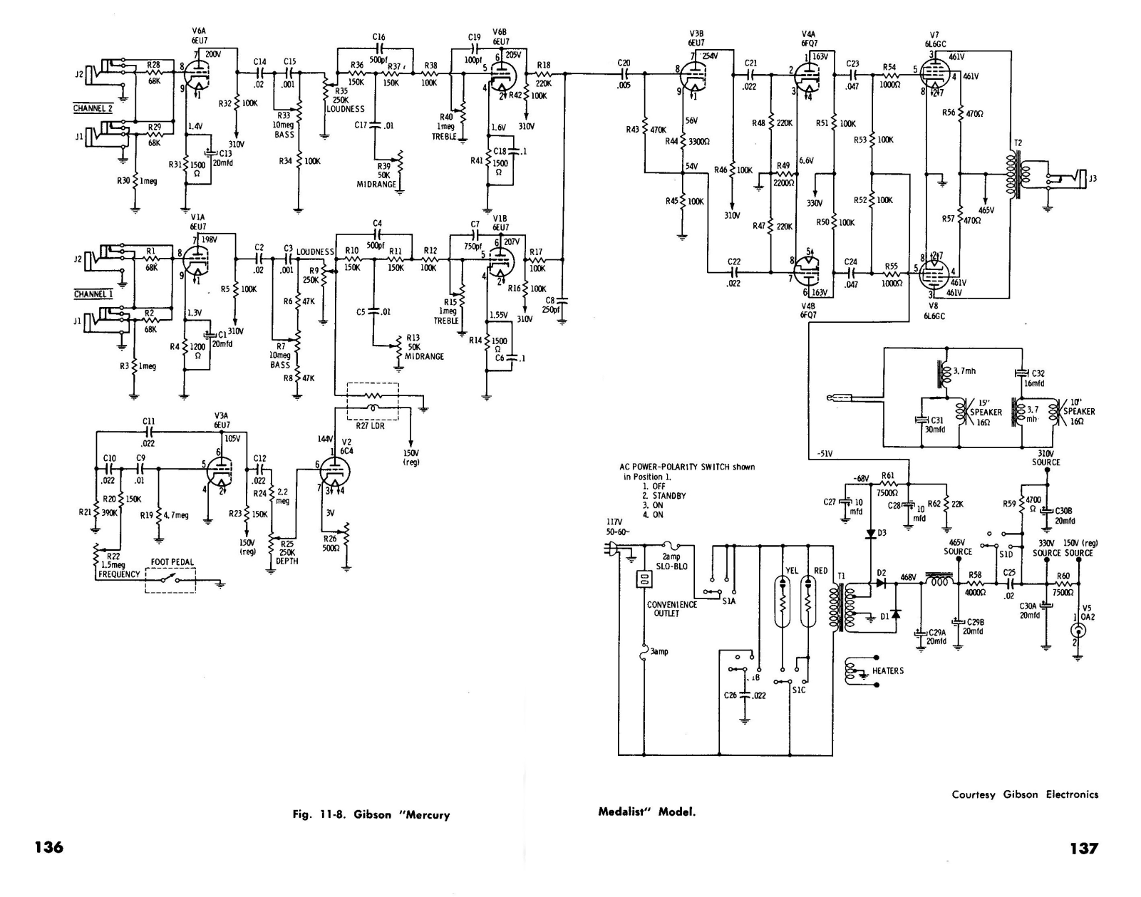 Gibson dual 6l6 schematic