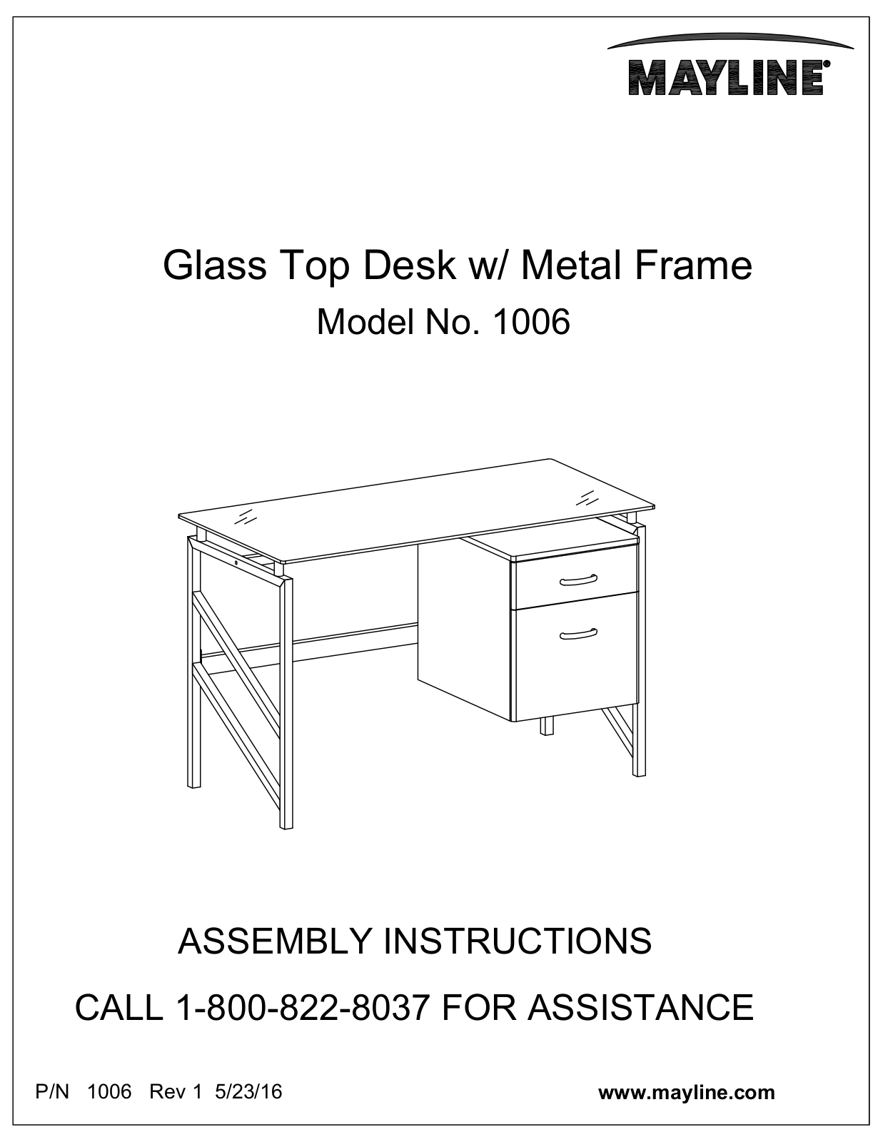 Safco 1006BB, 1006WW Assembly Guide