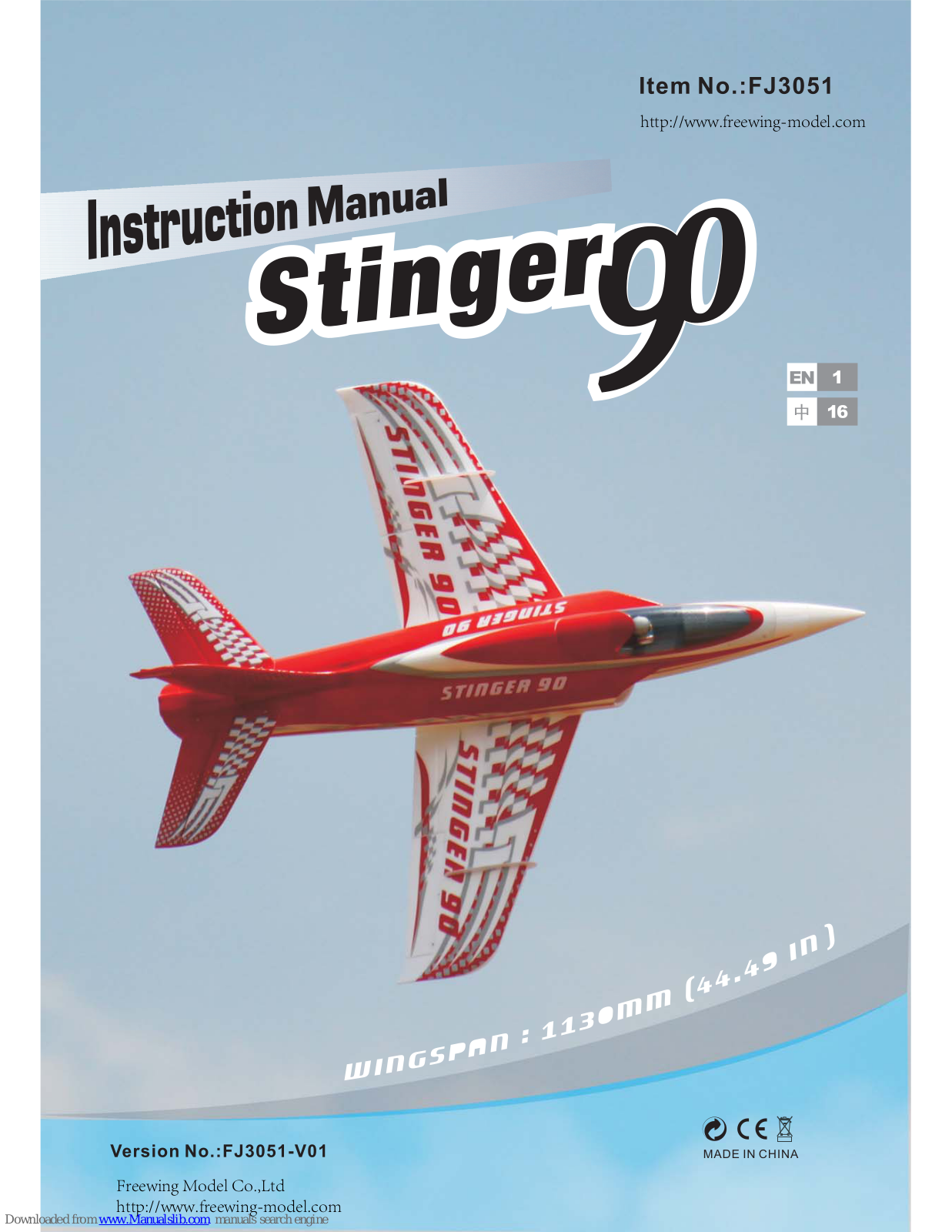 Freewing stinger 90 Instruction Manual