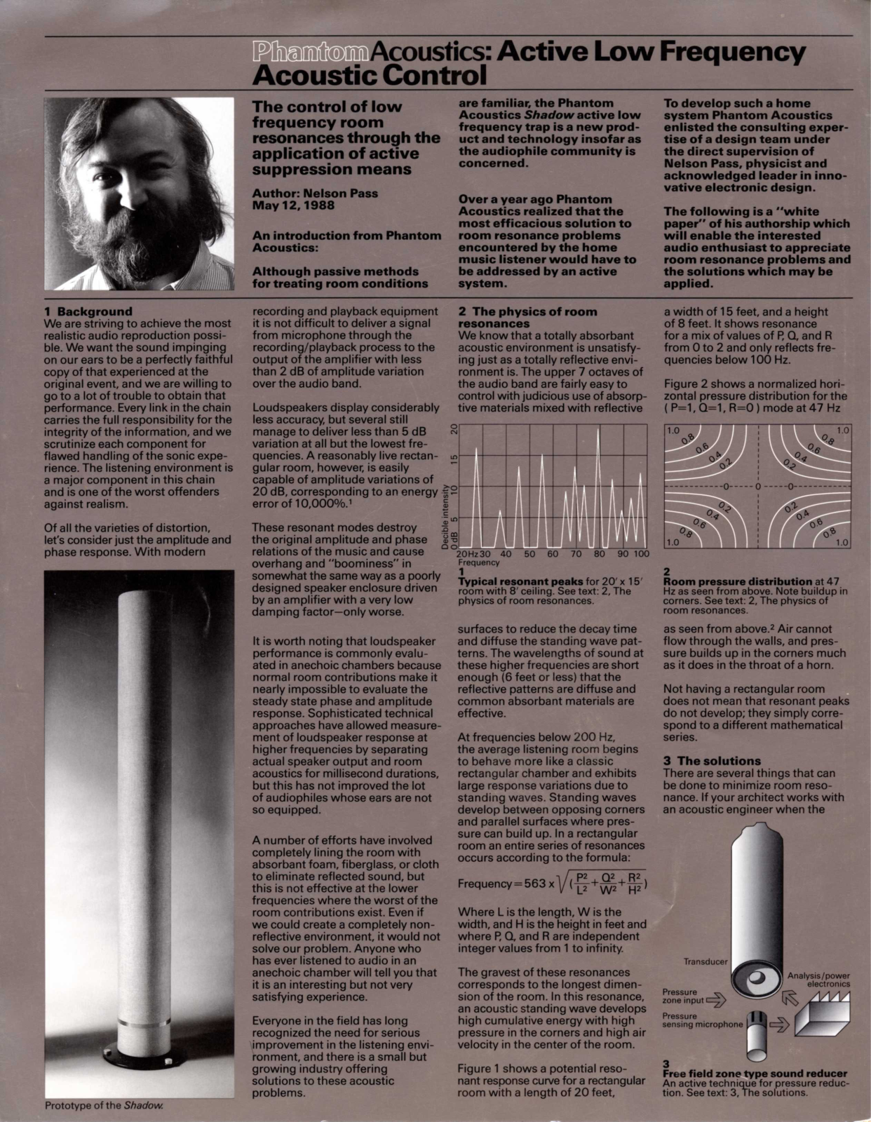 Threshold Phantom Acoustics shadow, Phantom shadow Brochure