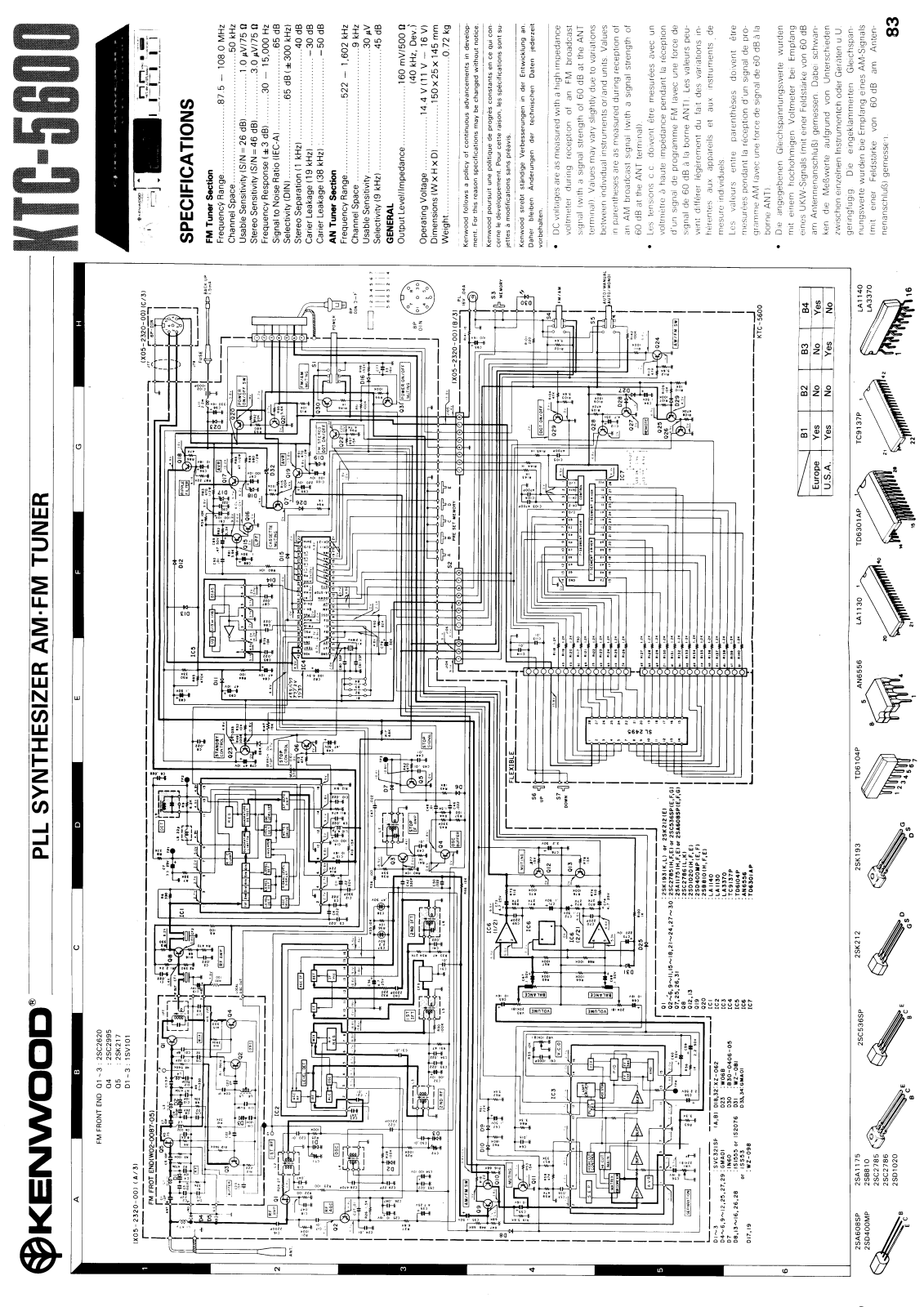 Kenwood KTC-5600 Schematic