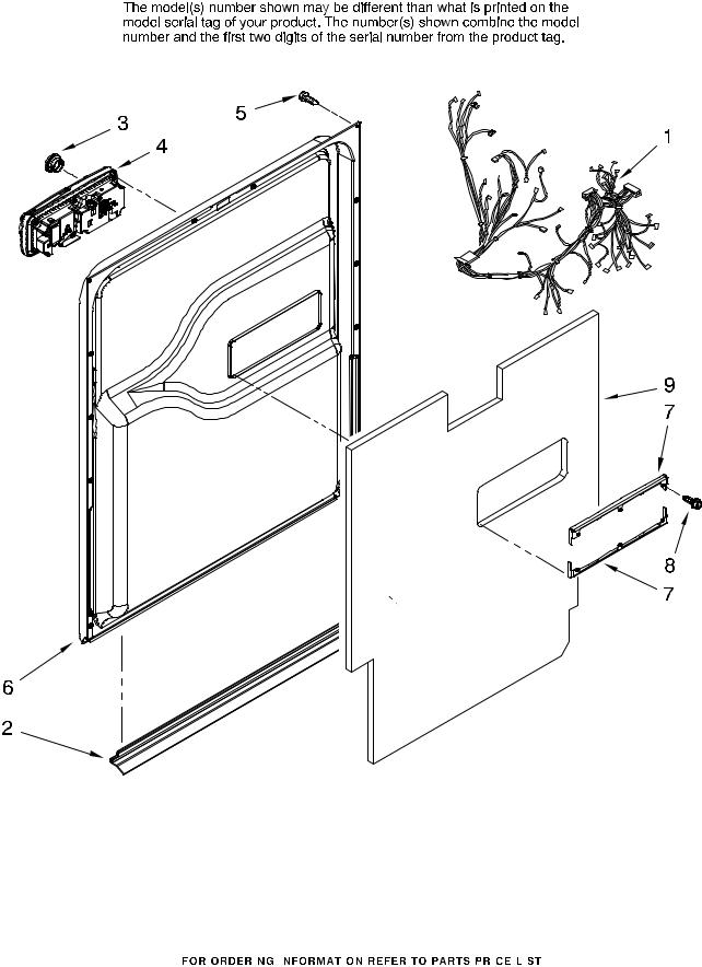 Jenn-Air JDB1095AWB1, JDB1095AWW1, JDB1095AWS1 Parts List