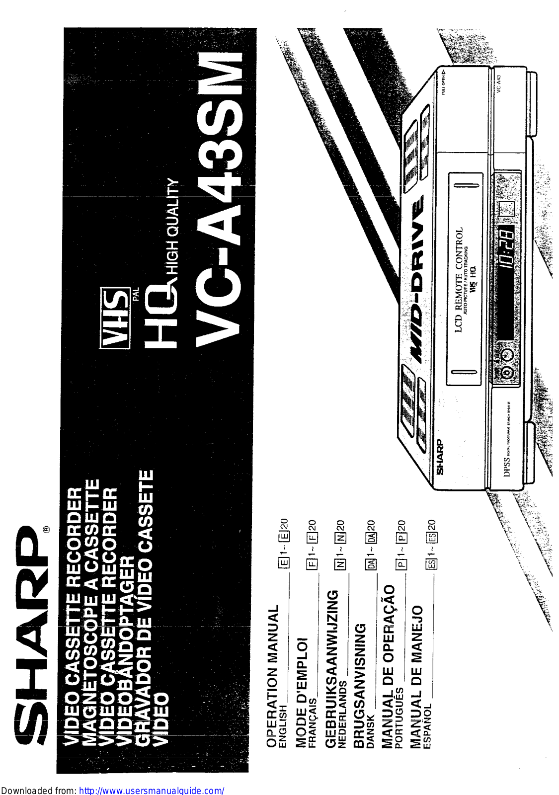 SHARP VC-A43SM User Manual