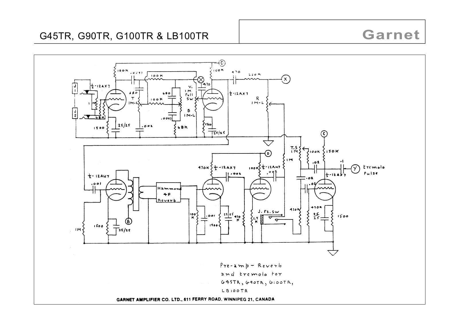 Garnet g100tr schematic