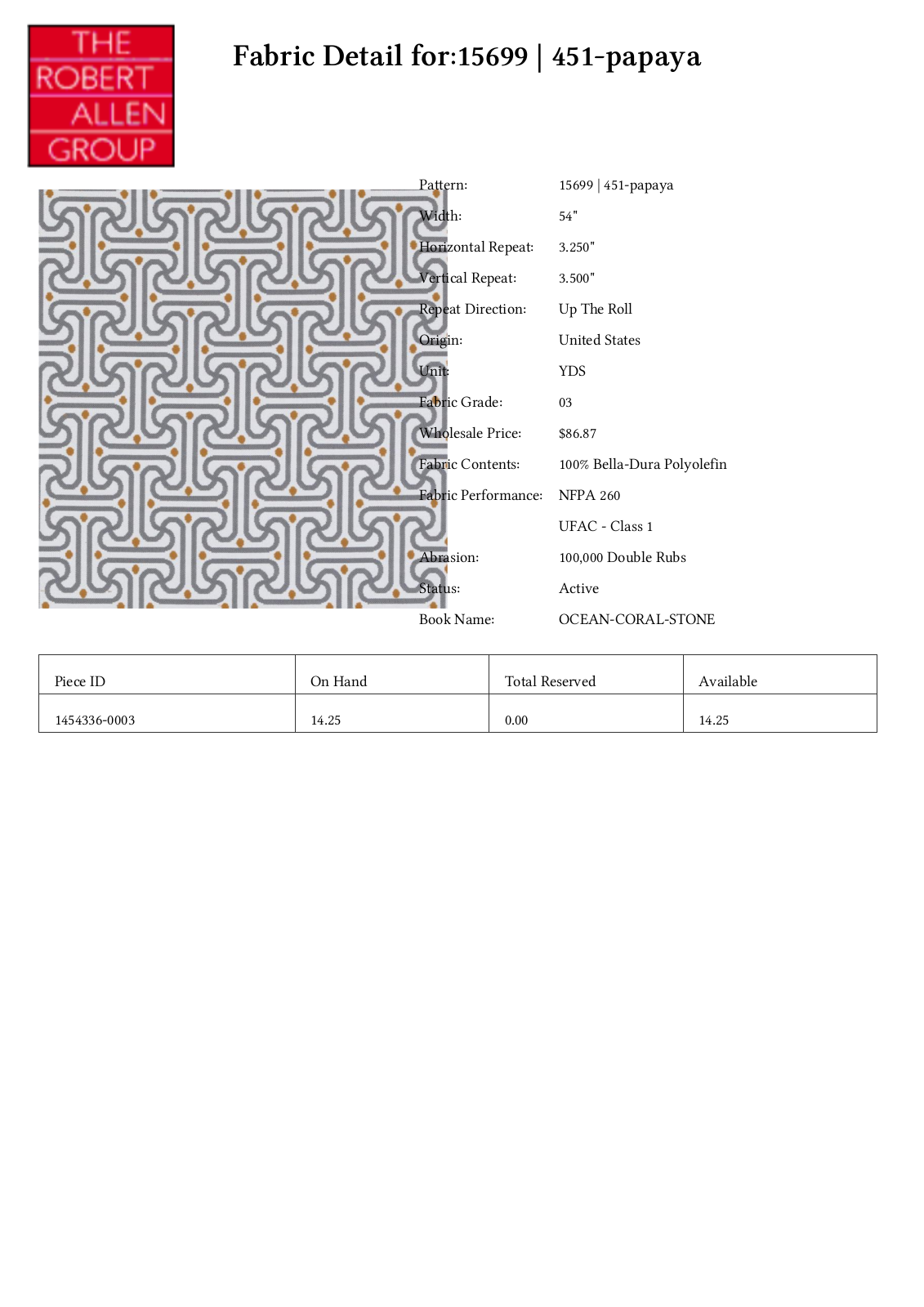 Duralee CRAL4959 Specifications - ManualMachine.com