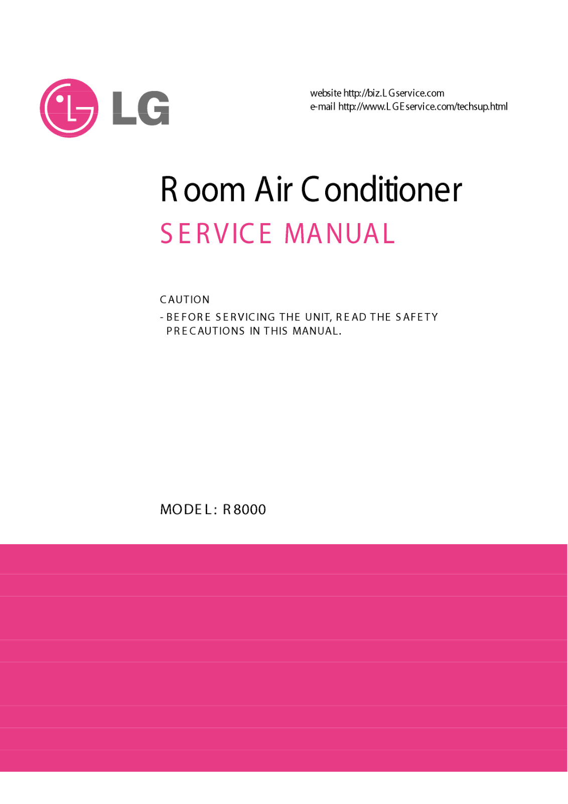 Goldstar R8000 Service Manual