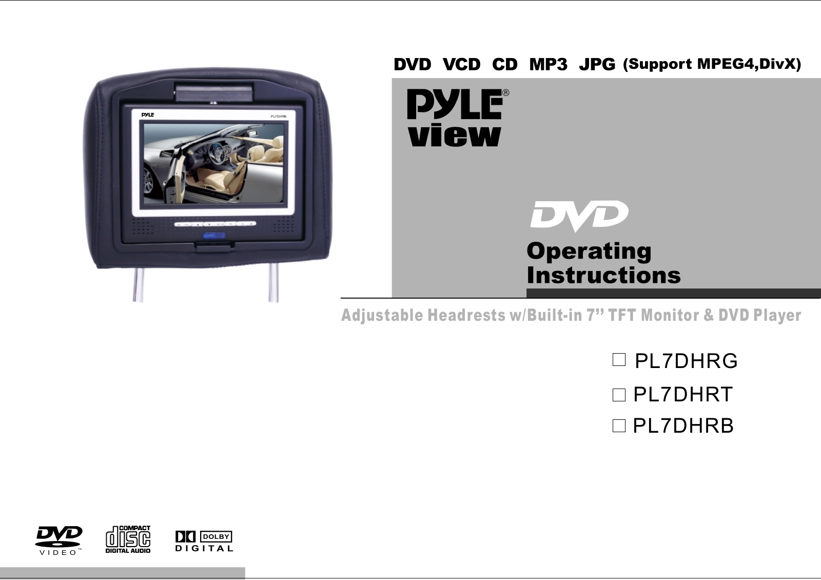 PYLE Audio PL7DHRB, PL7DHRG, PL7DHRT User Manual