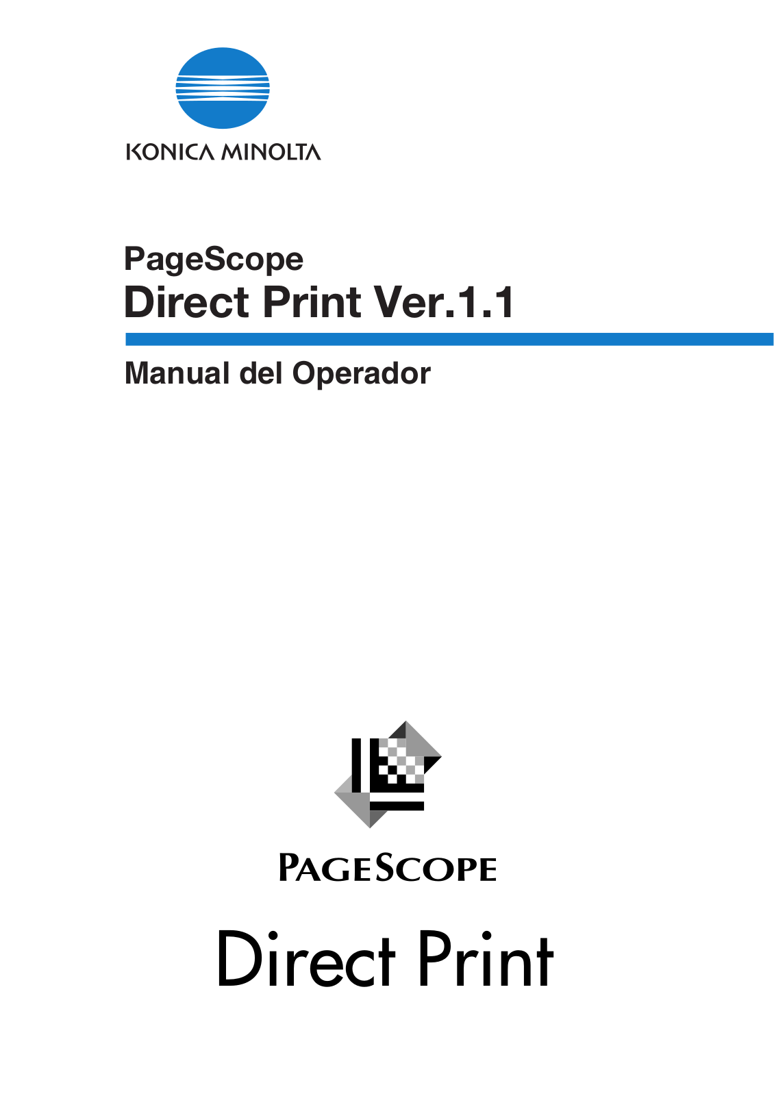 Konica minolta PageScope Direct Print Ver.1.1 User Manual