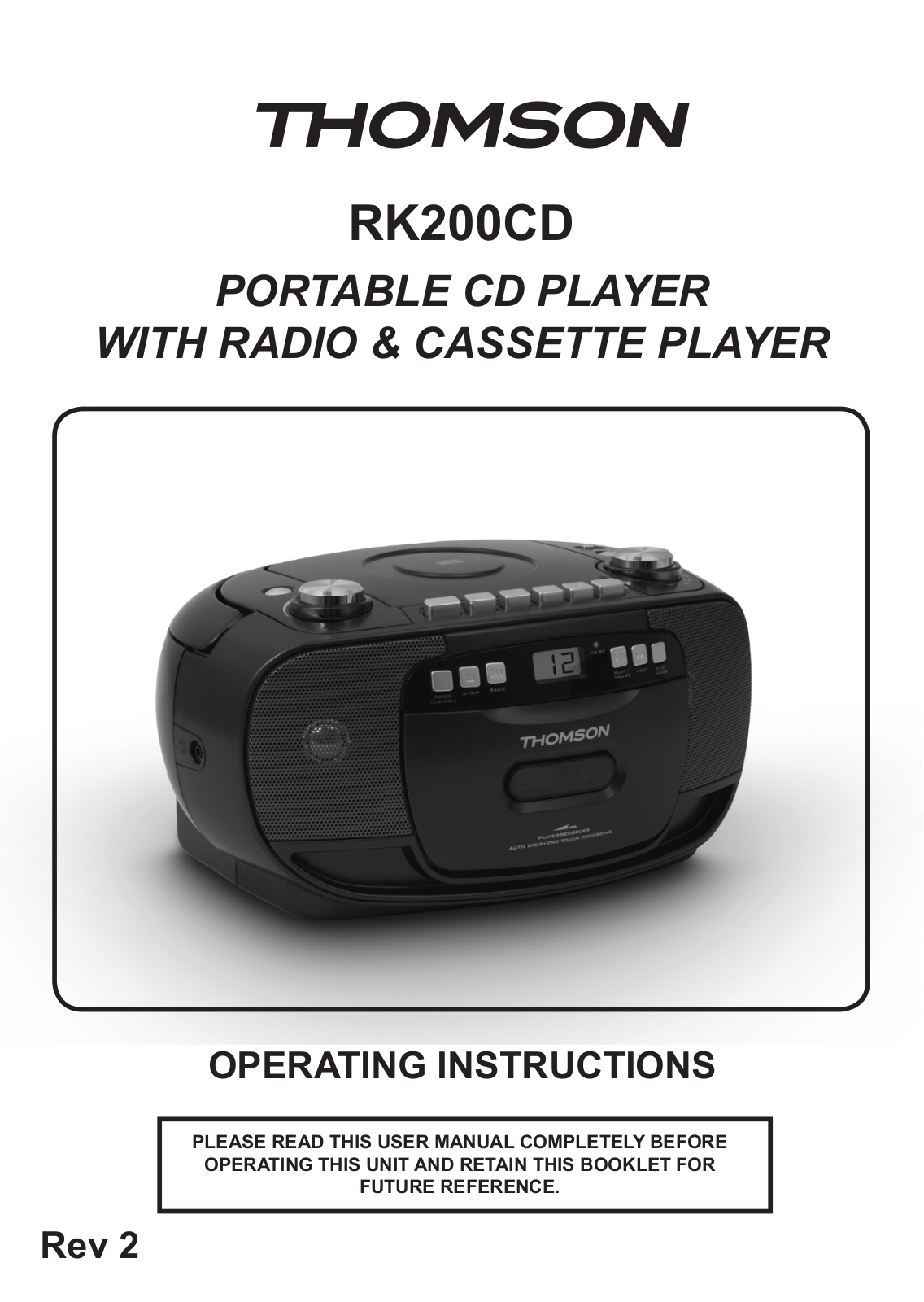 Thomson RK200CD User Manual