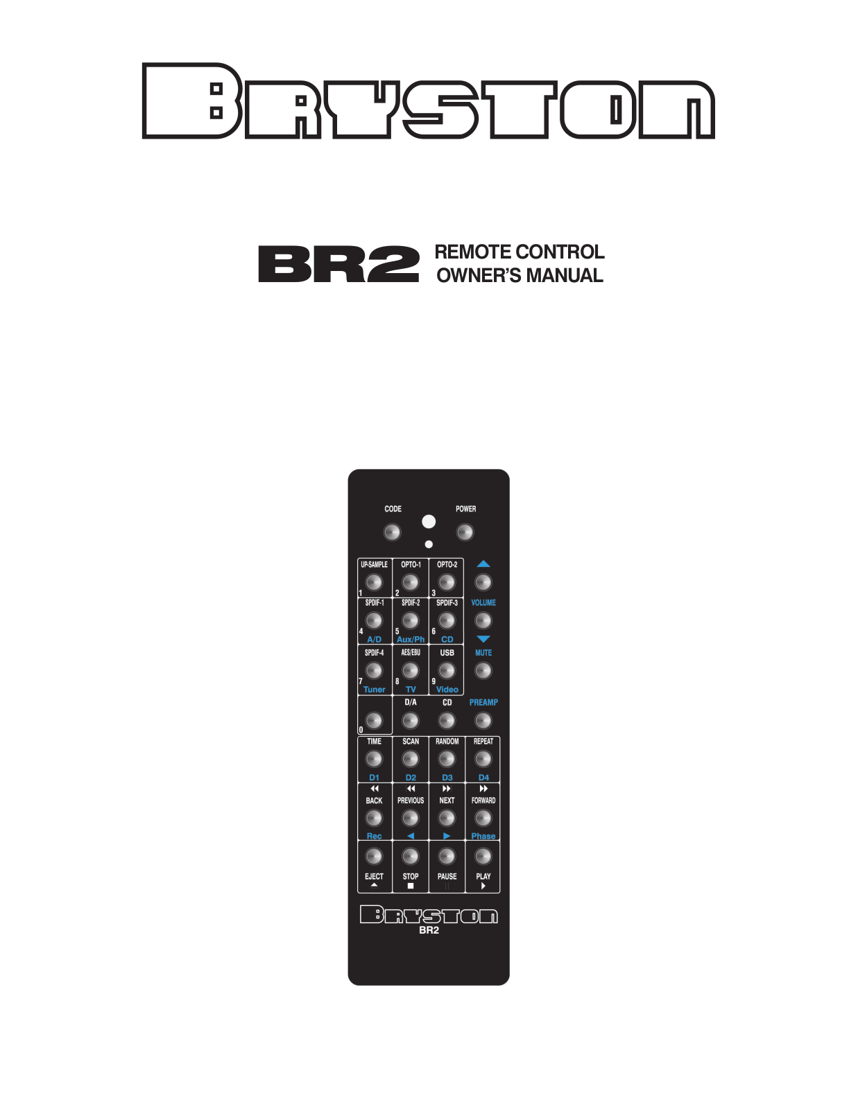 Bryston BR2 Owner's Manual