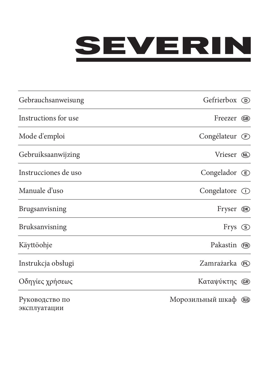 Severin KS 9807 User Manual