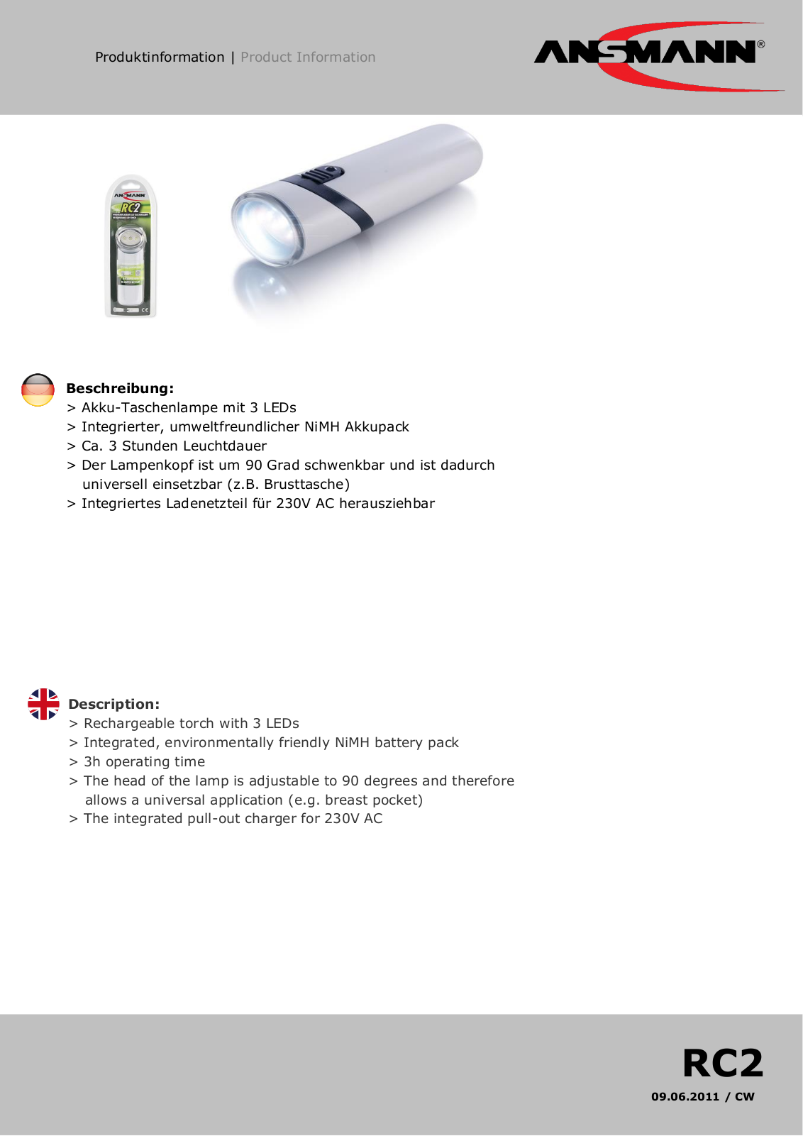 ANSMANN ANS 5101173 Datasheet - ManualMachine.com