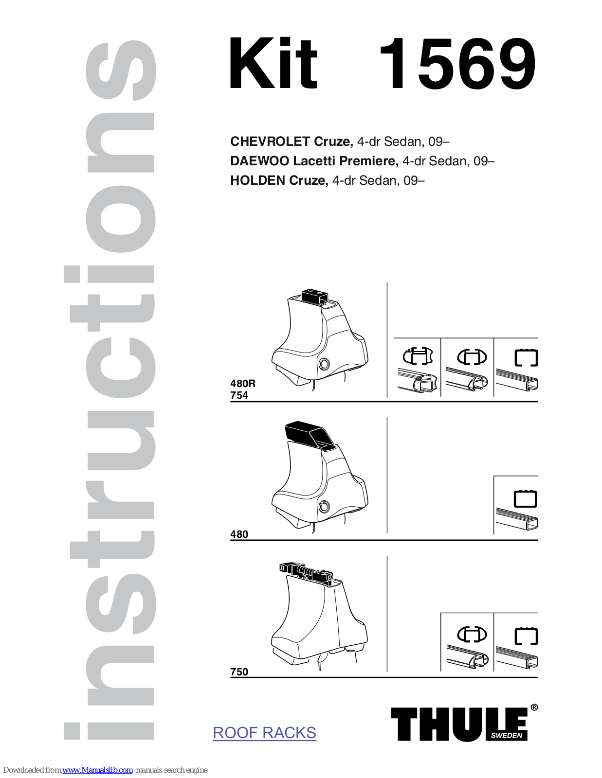 Thule Kit 1569 Instructions Manual - ManualMachine.com