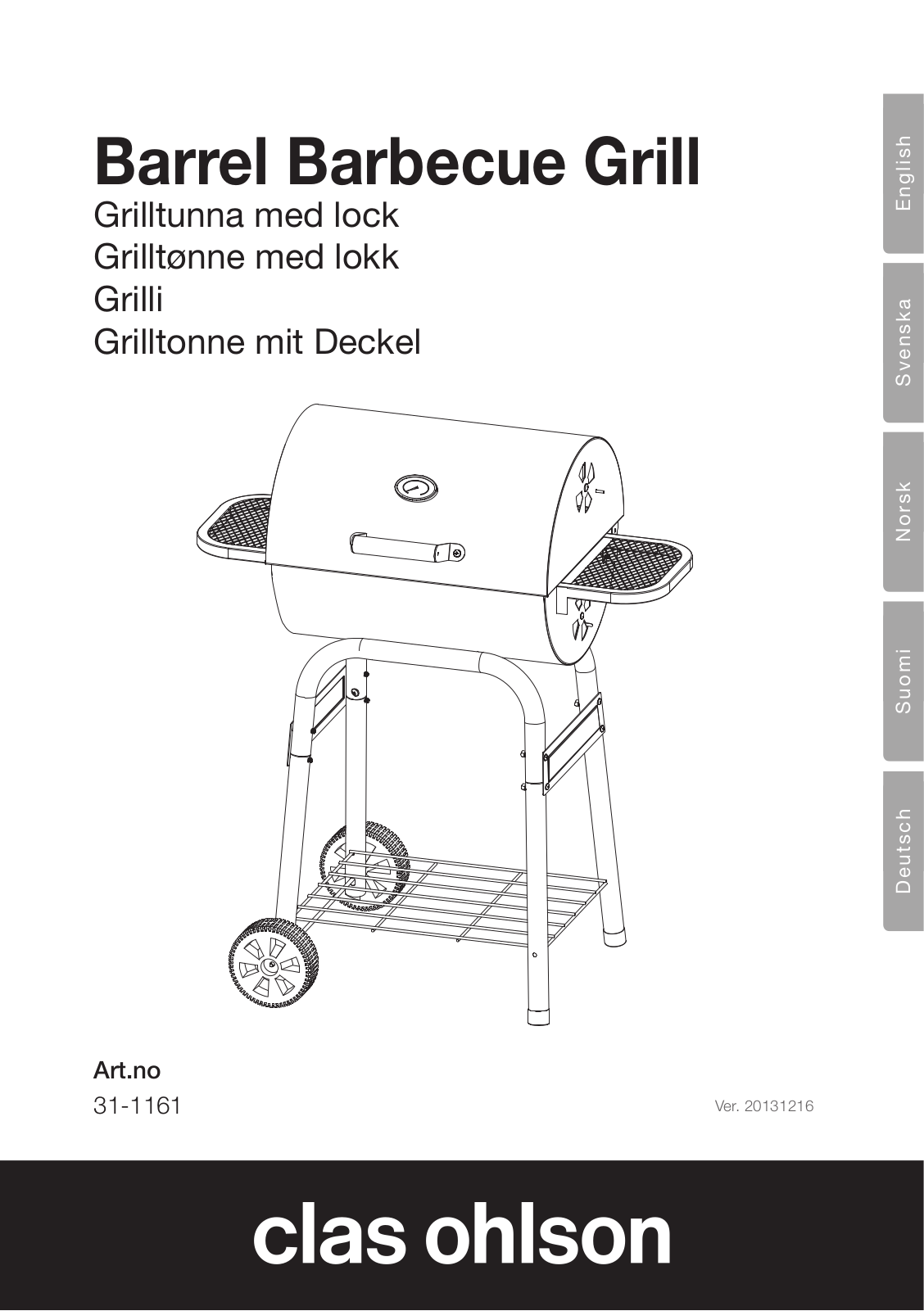 Clas Ohlson 31-1161 User Manual