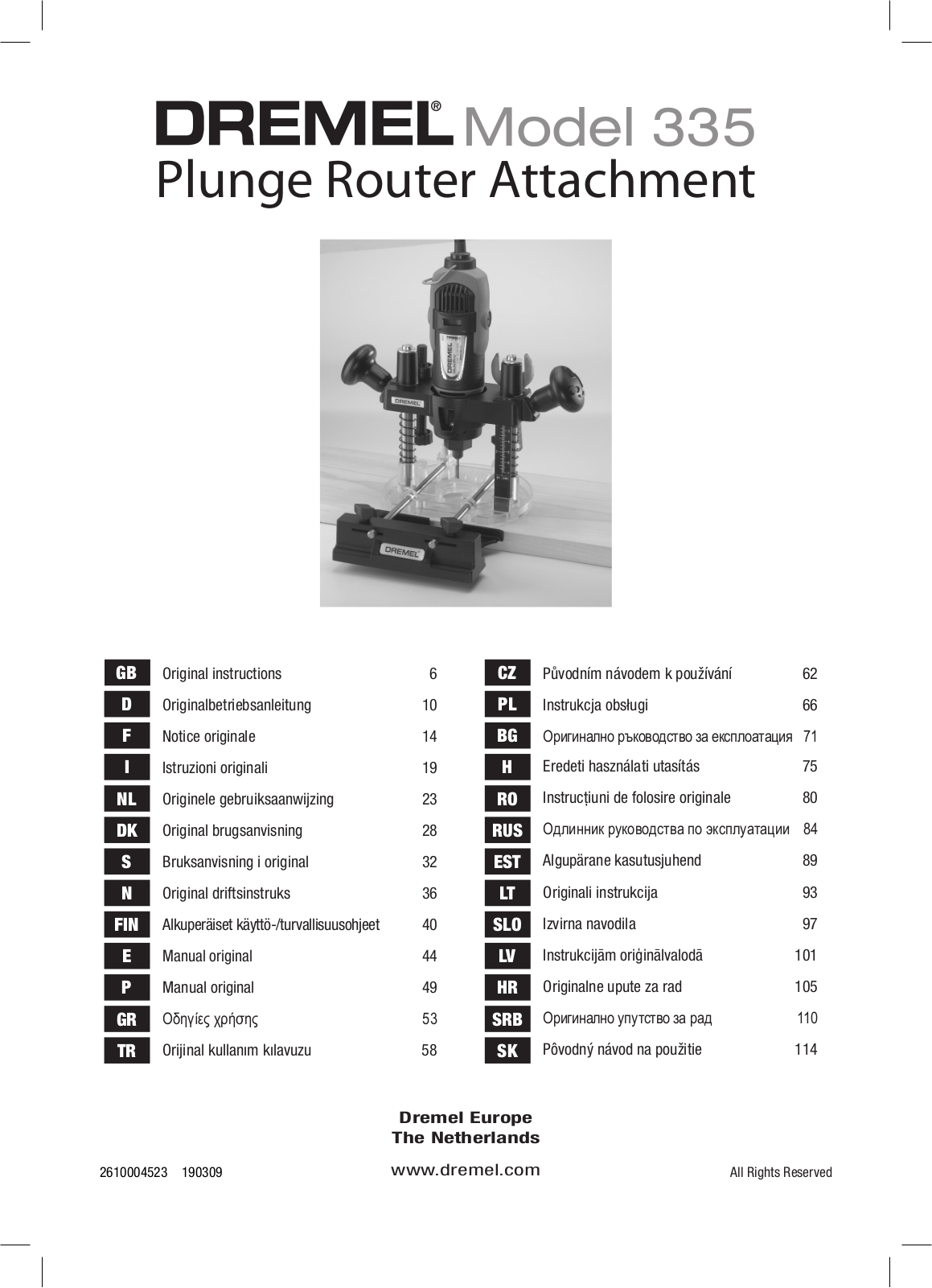 Dremel 335 User Manual