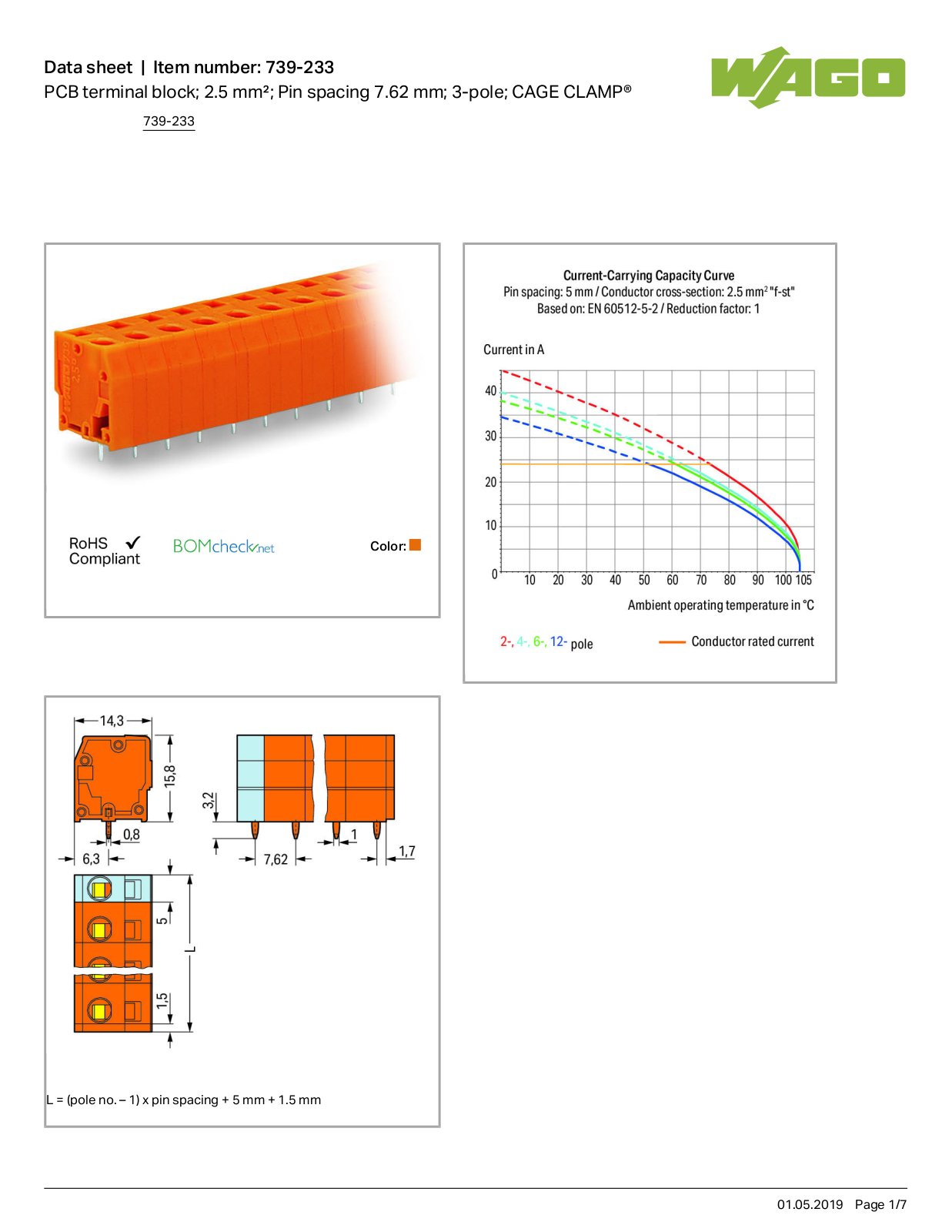 Wago 739-233 Data Sheet