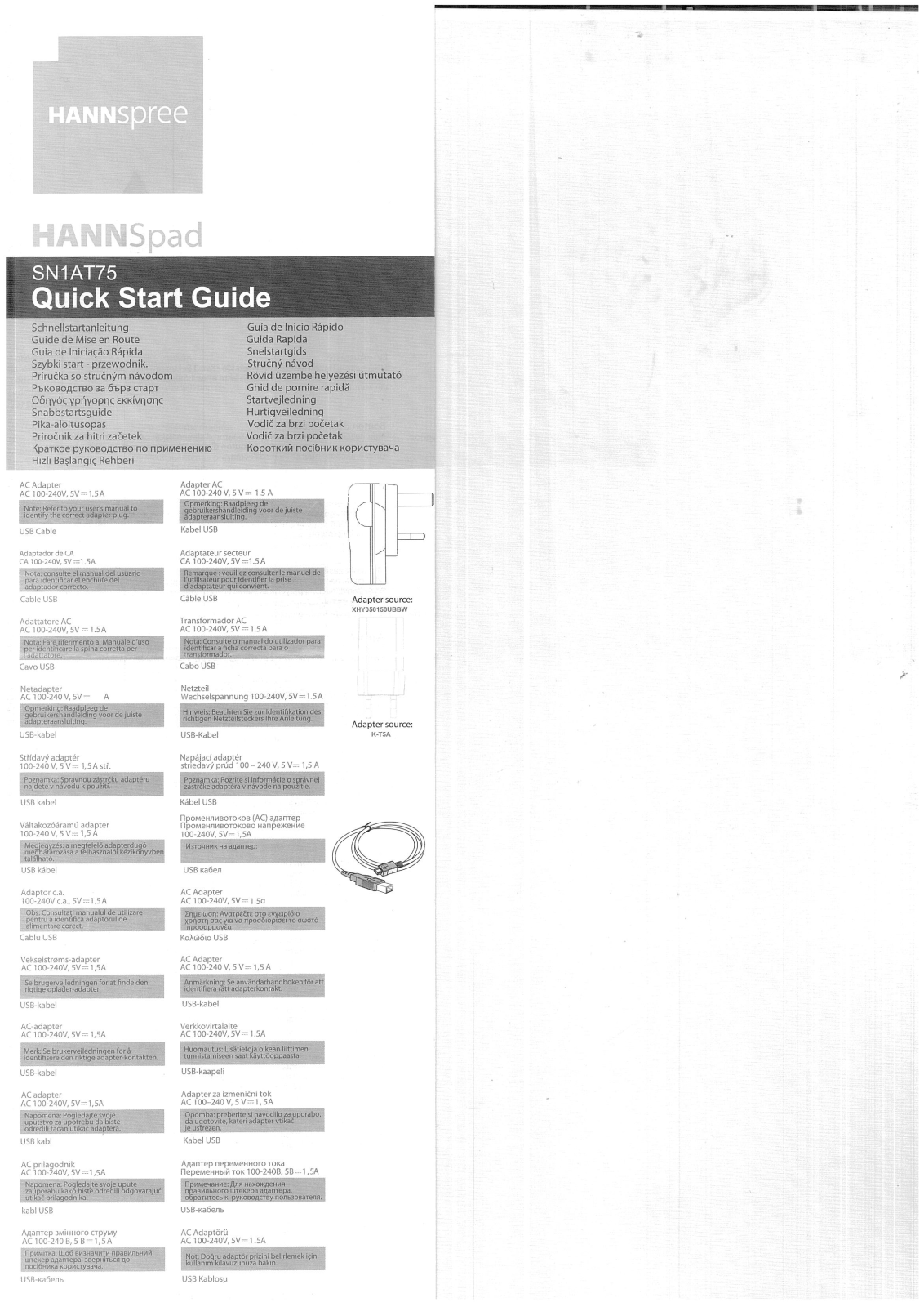 Hannspree SN1AT75 User guide