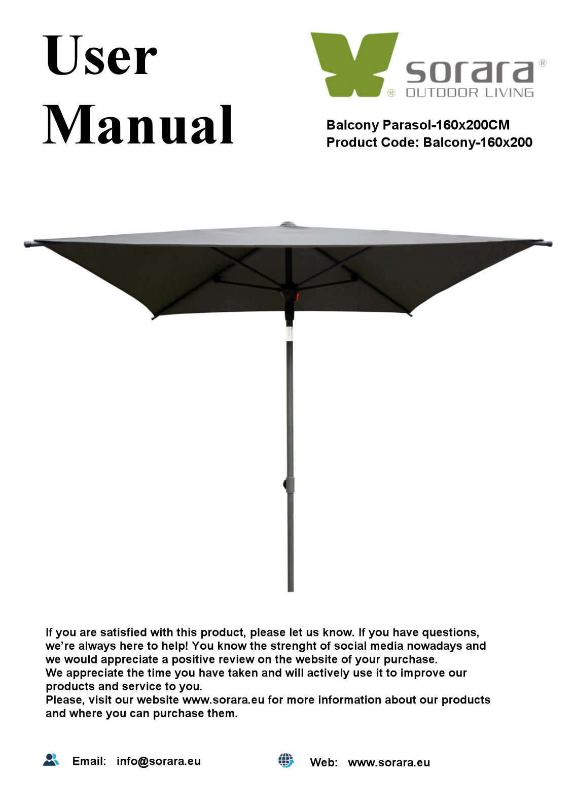 Sorara Valencia User guide - ManualMachine.com