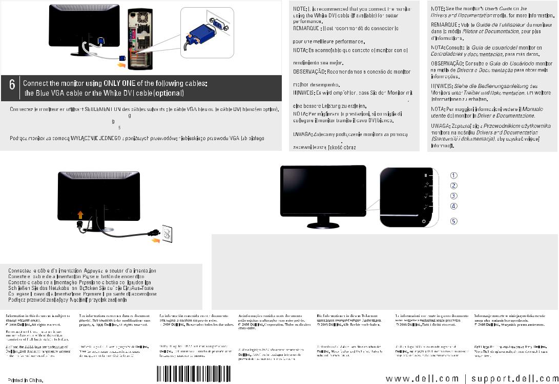 Dell Monitor Quick Start Guide