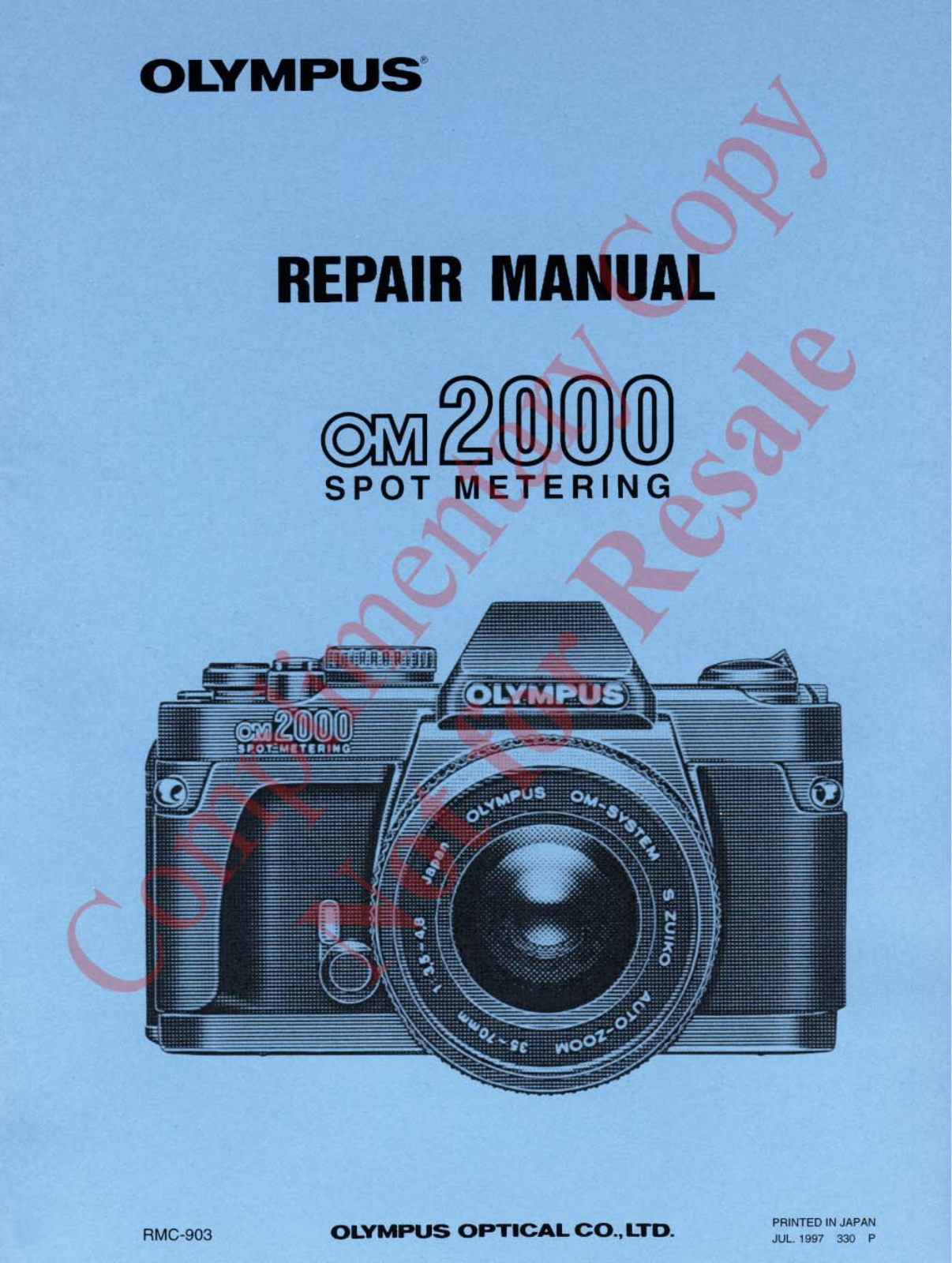 OLYMPUS OM-2000 Repair manual