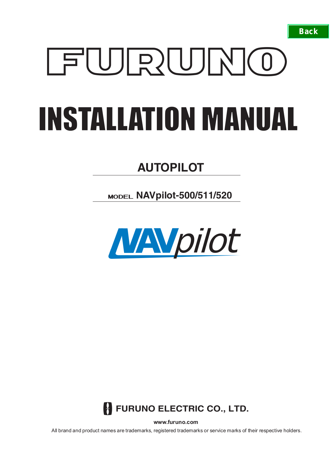 Furuno NavPilot 511 User Manual