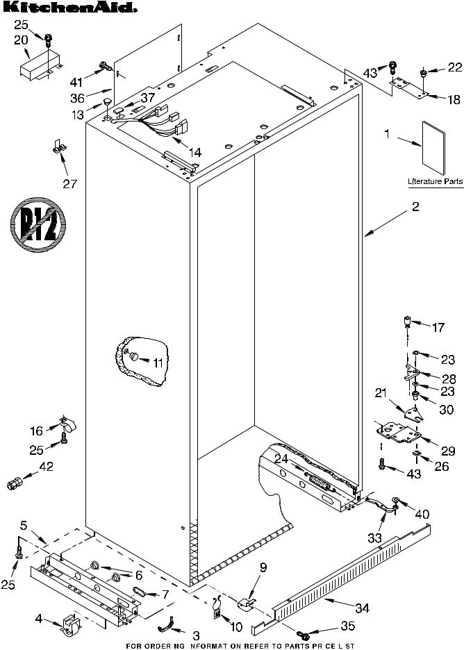 KitchenAid KSSC48MHS00 Parts List