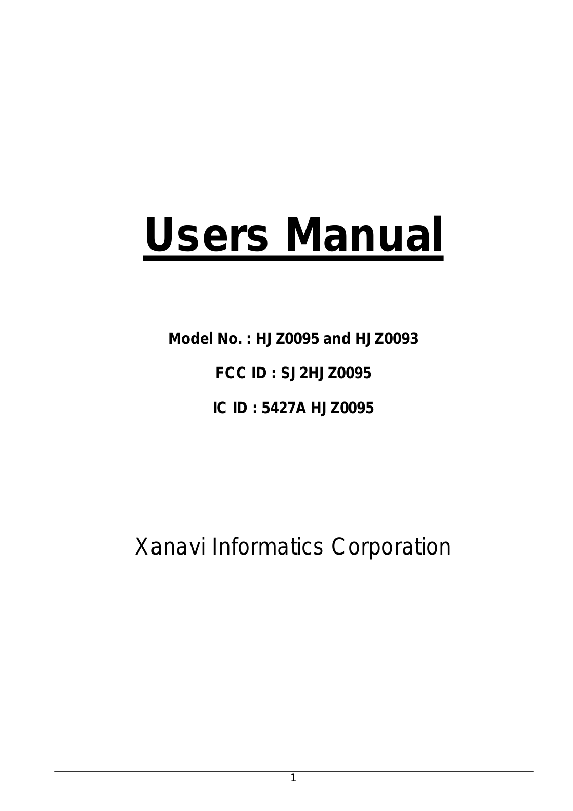 Clarion HJZ0095 Users Manual