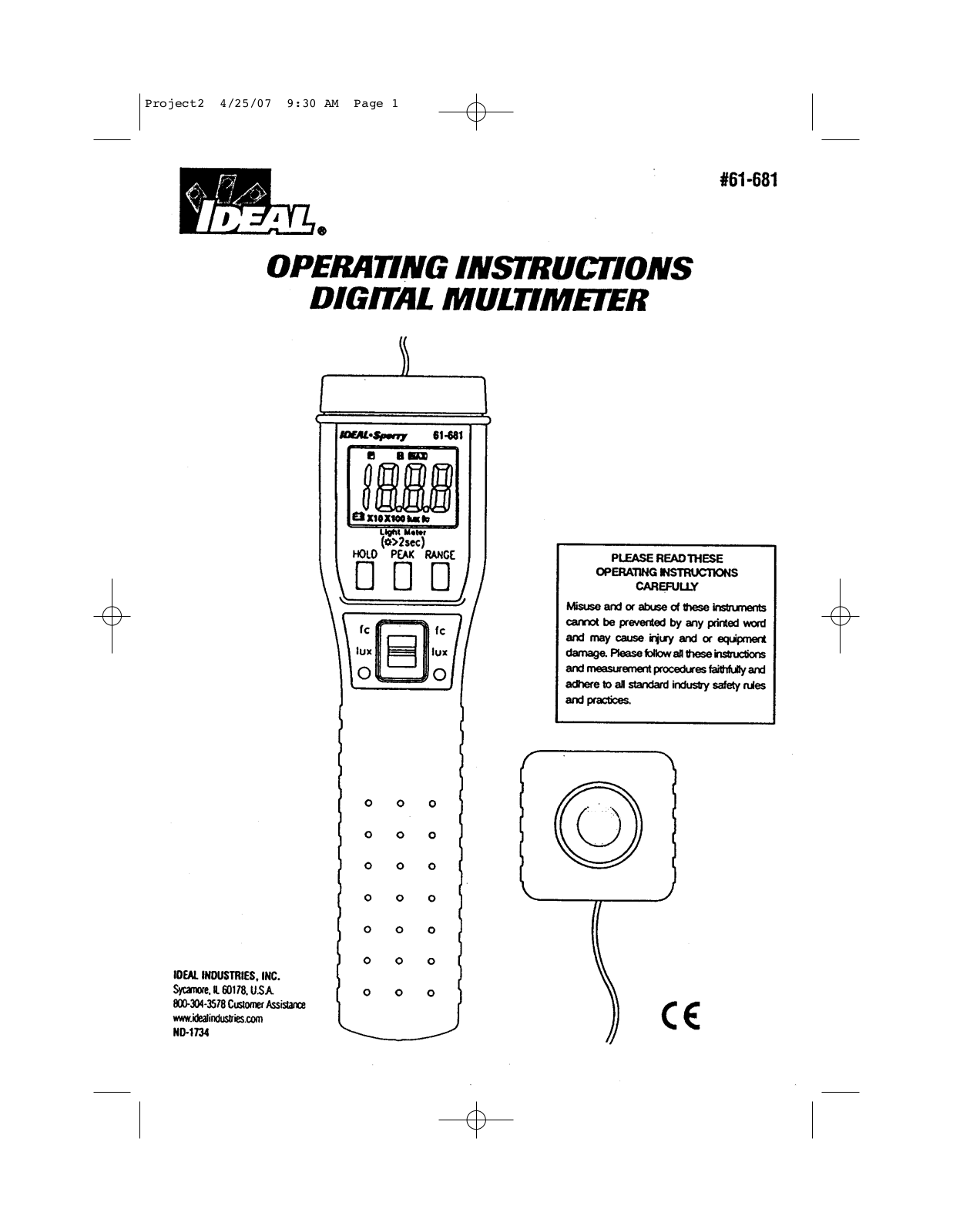 IDEAL 61-681 User Manual