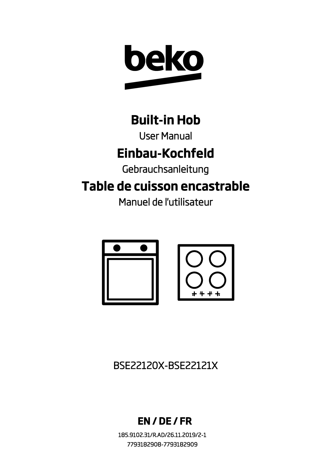 Beko BSE22120X, BSE22121X User manual