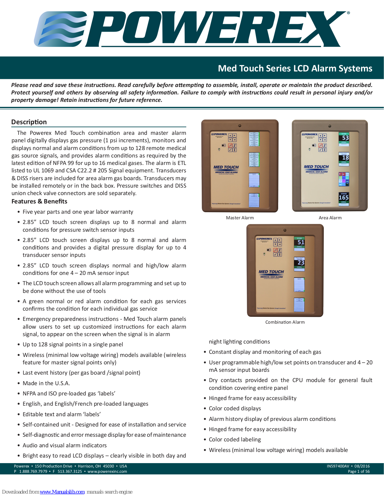 Powerex Med Touch Series Manual