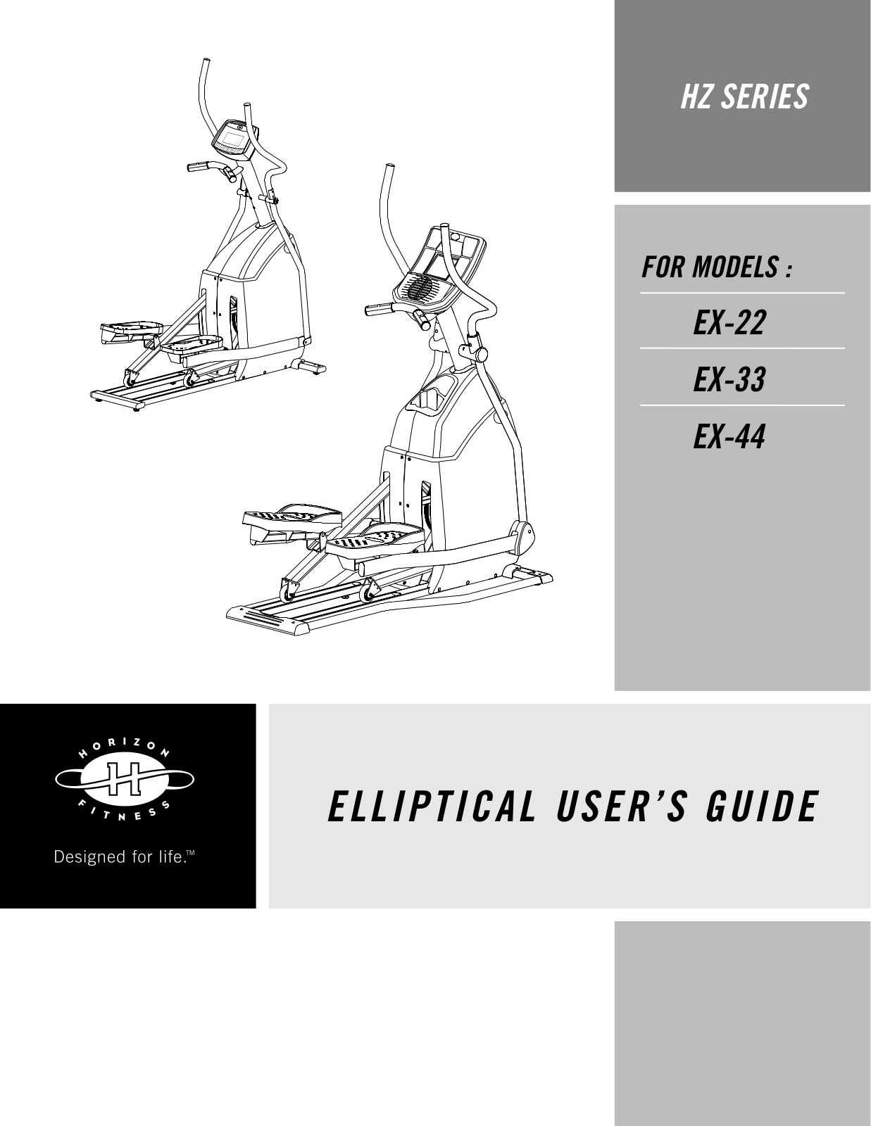 Horizon Fitness EX-44, EX-33, EX-22 User Manual