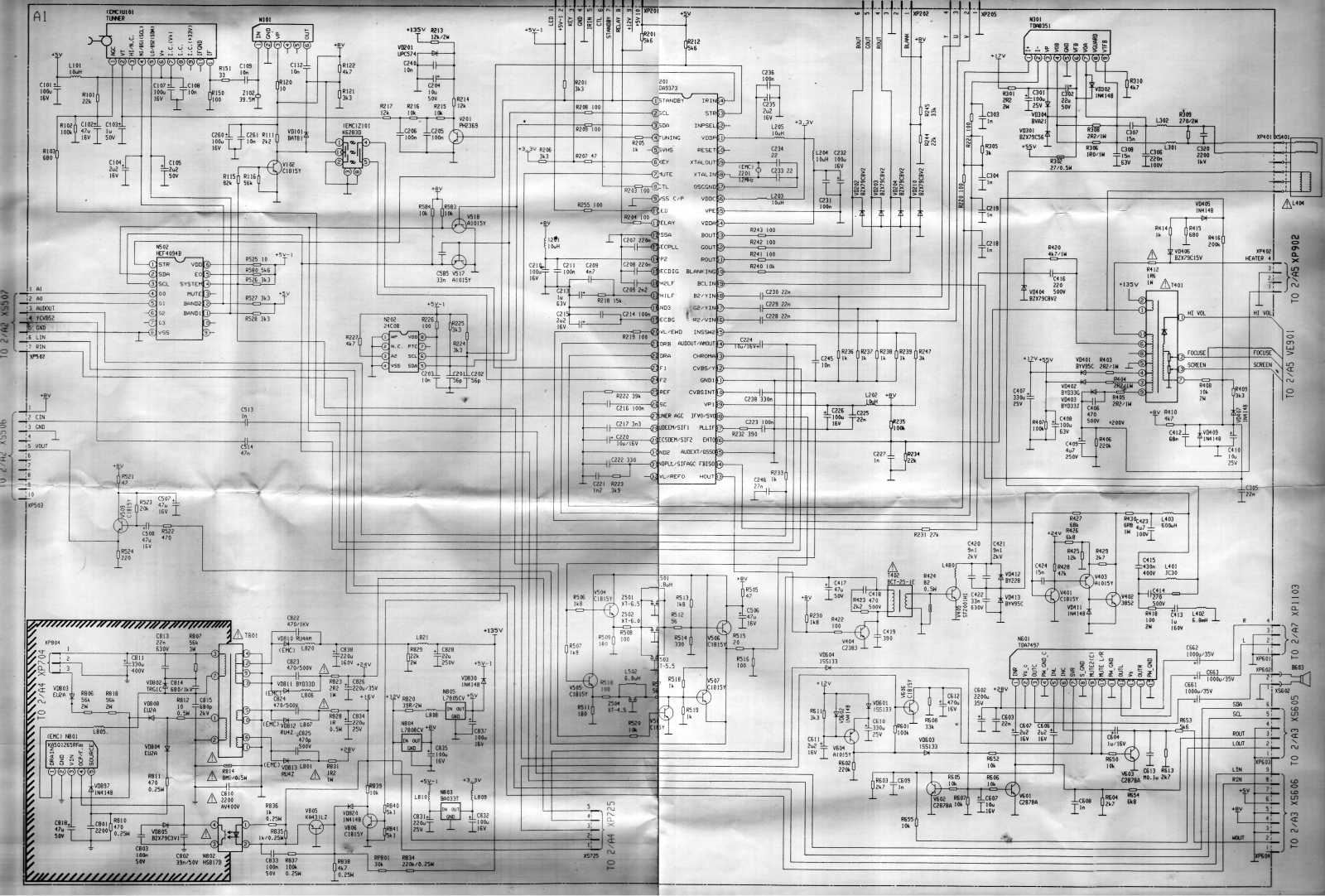 Hisense TF2910UF, TDA9373 Schematic