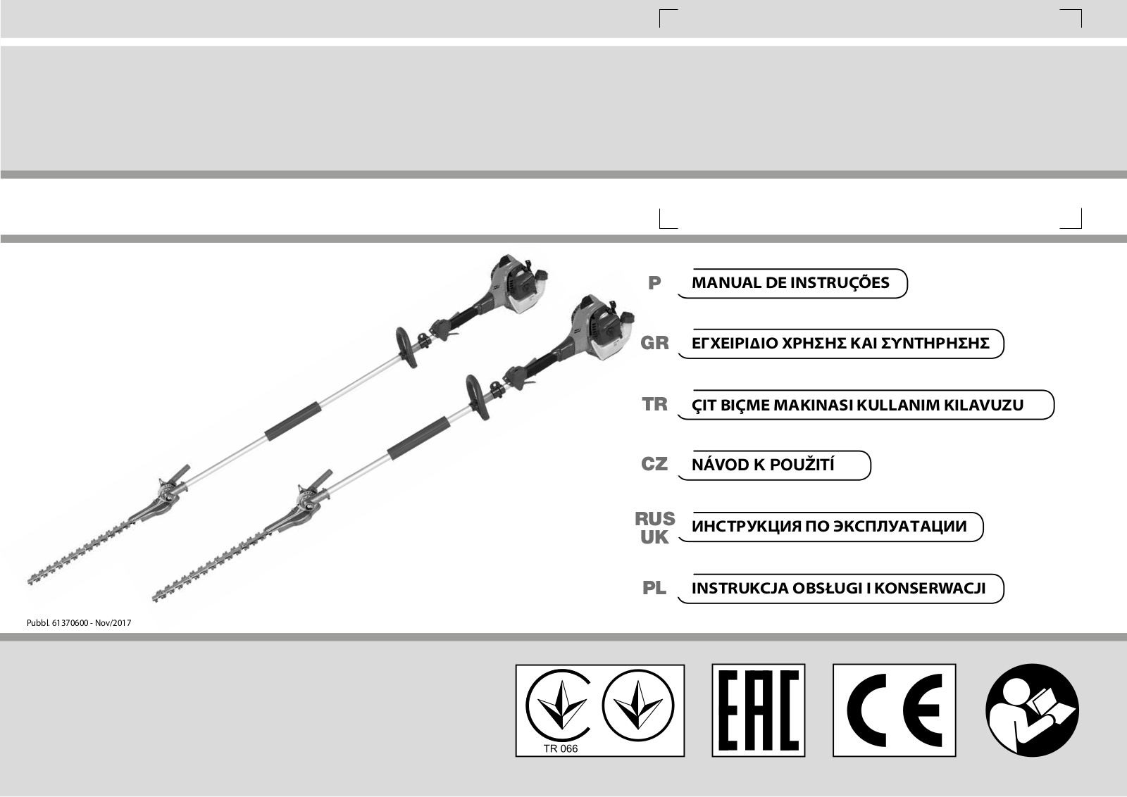 Efco BC 241 H, DS 2410 H, BC 241 HL, DS 2410 HL User guide