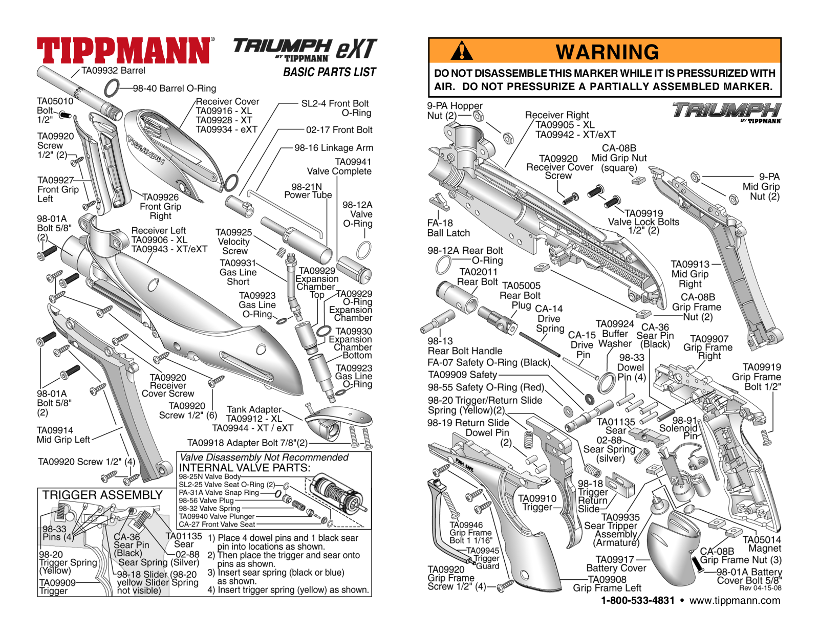 Tippmann Triumph eXT User Manual